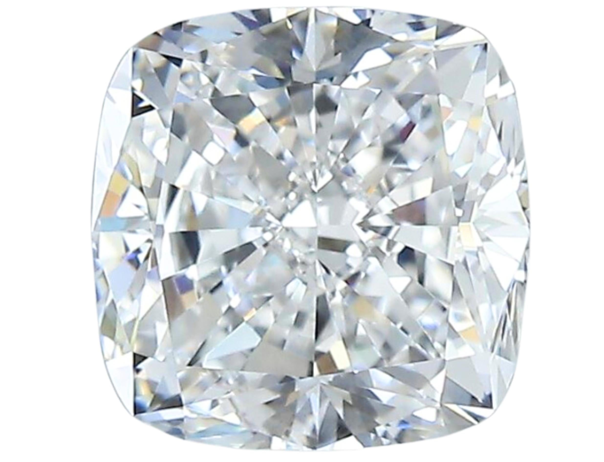 Cushion Cut 1pc Sparkling Natural cut Cushion diamond in a 2.05 carat For Sale