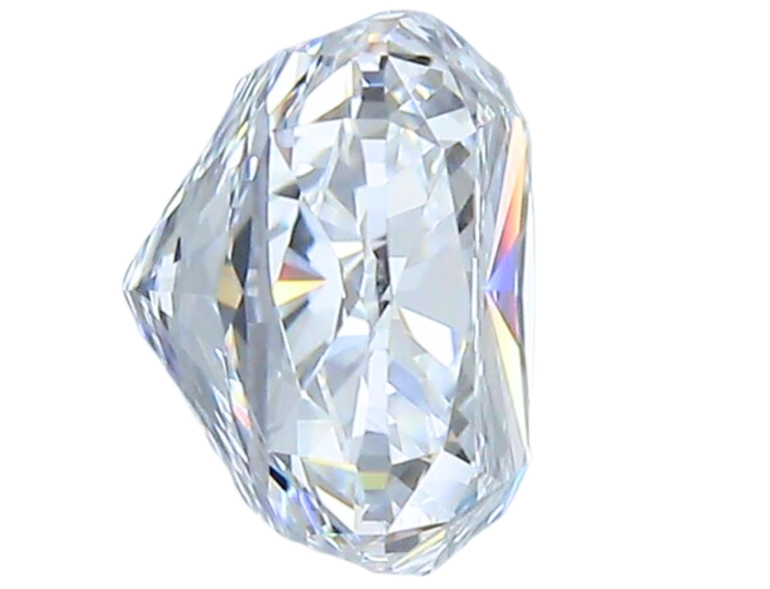 Women's 1pc Sparkling Natural cut Cushion diamond in a 2.05 carat For Sale