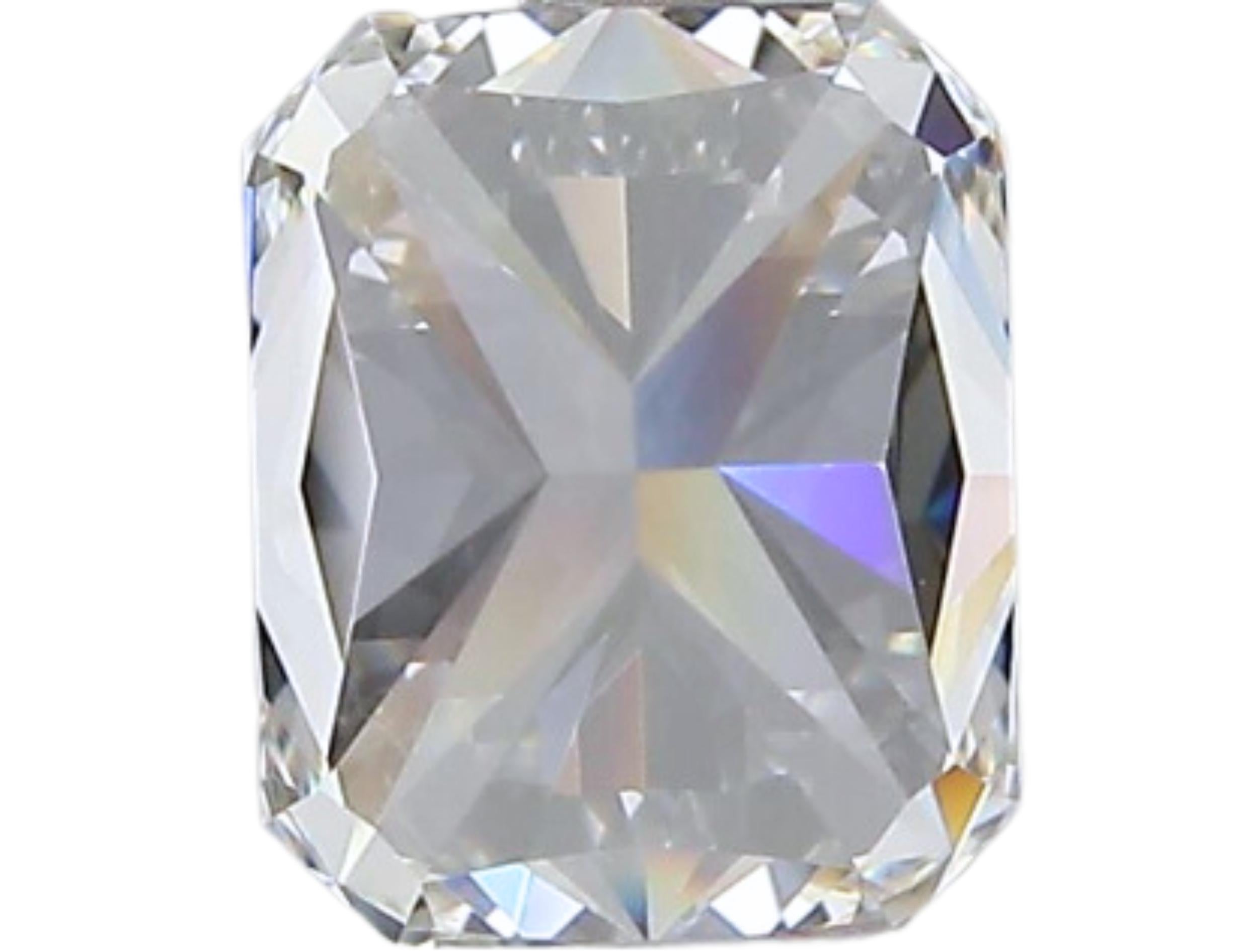 1pc Sparkling Natural cut Rectangular diamond in a 1 carat  For Sale 5
