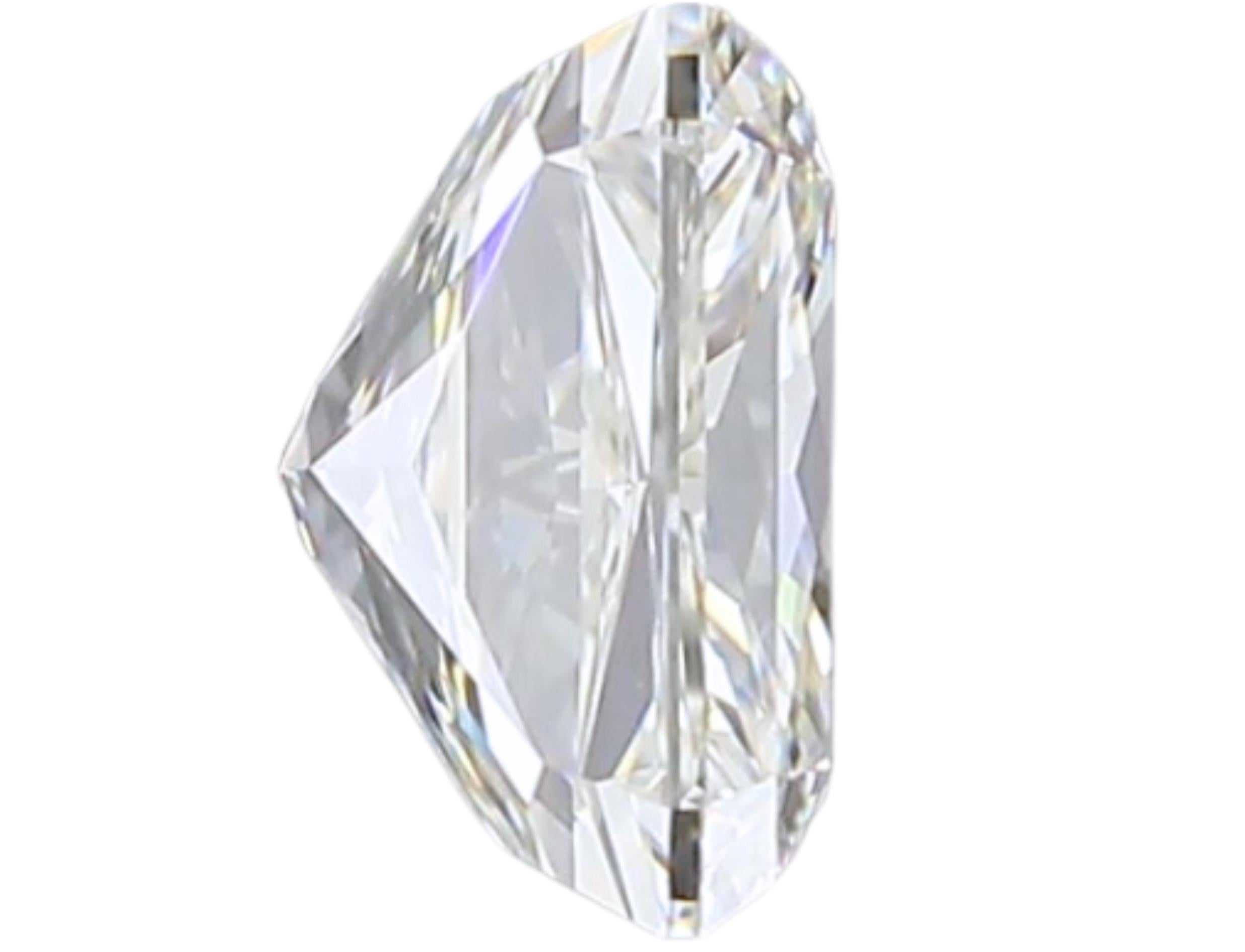 Women's 1pc Sparkling Natural cut Rectangular diamond in a 1 carat  For Sale