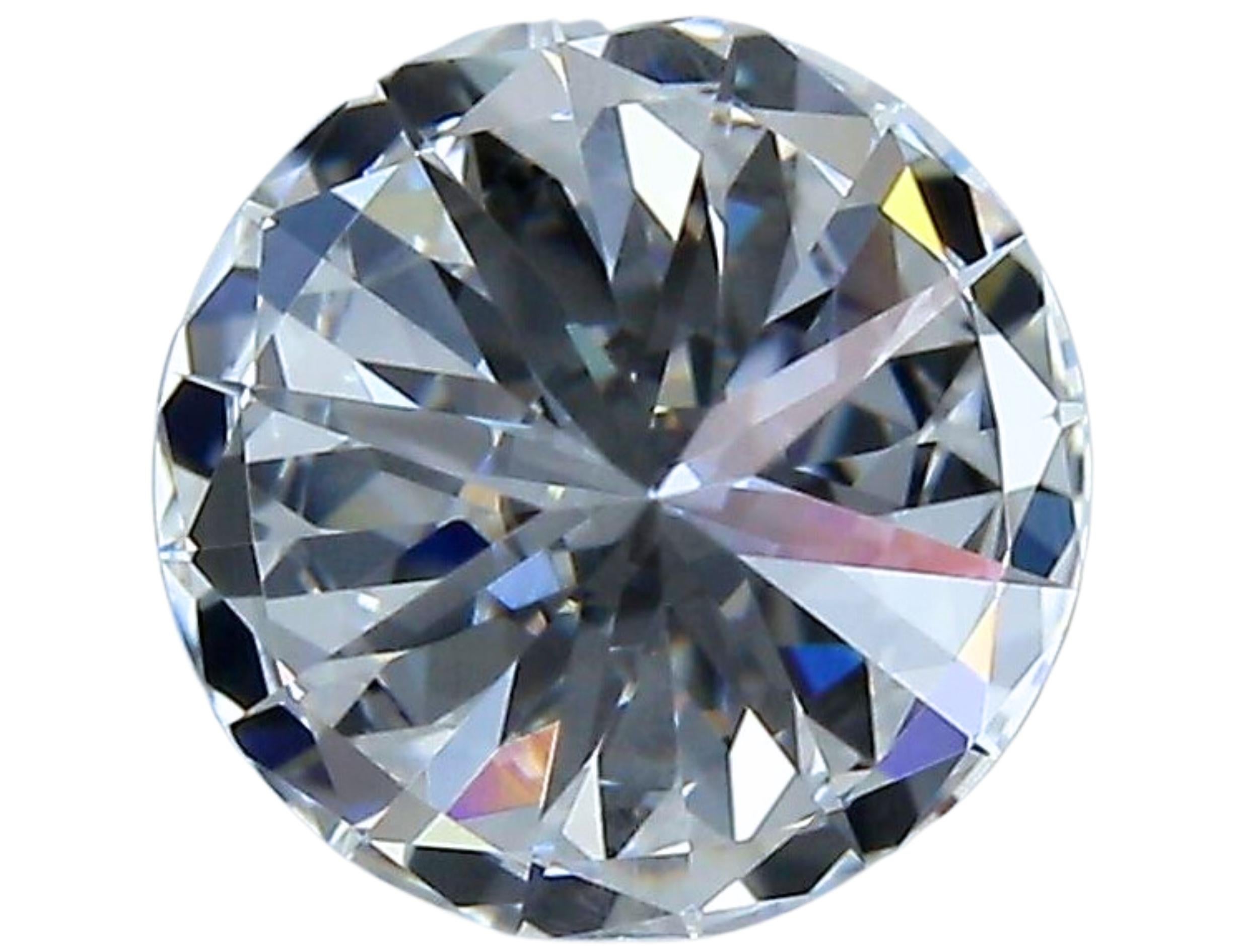 1pc Sparkling Natural cut Round diamond in a 1 carat 5