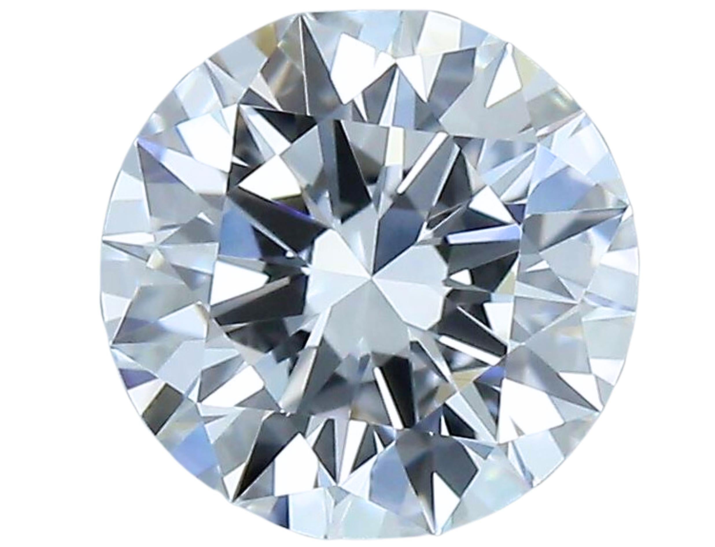 1pc Sparkling Natural cut Round diamond in a 1 carat 2