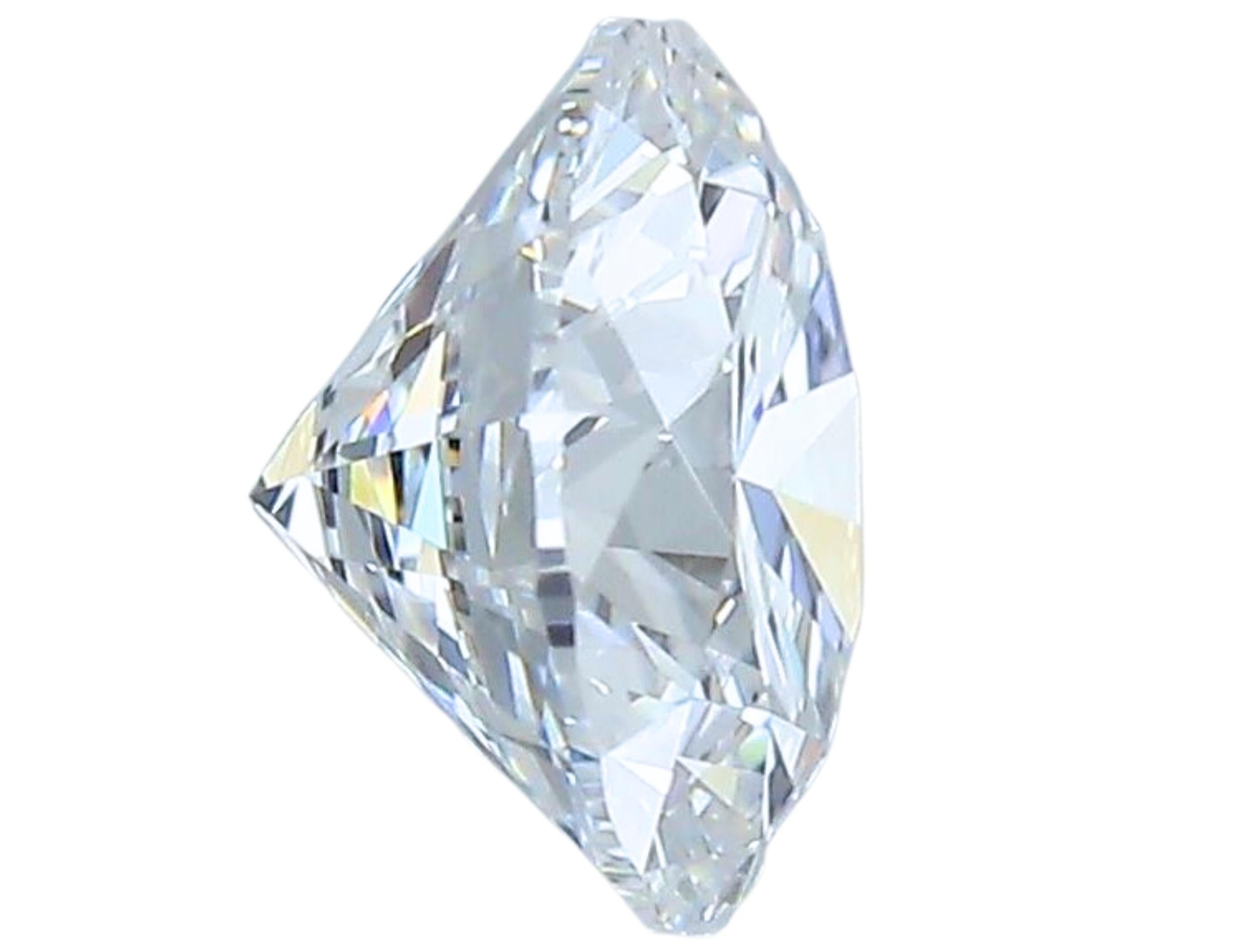 1pc Sparkling Natural cut Round diamond in a 1 carat 3