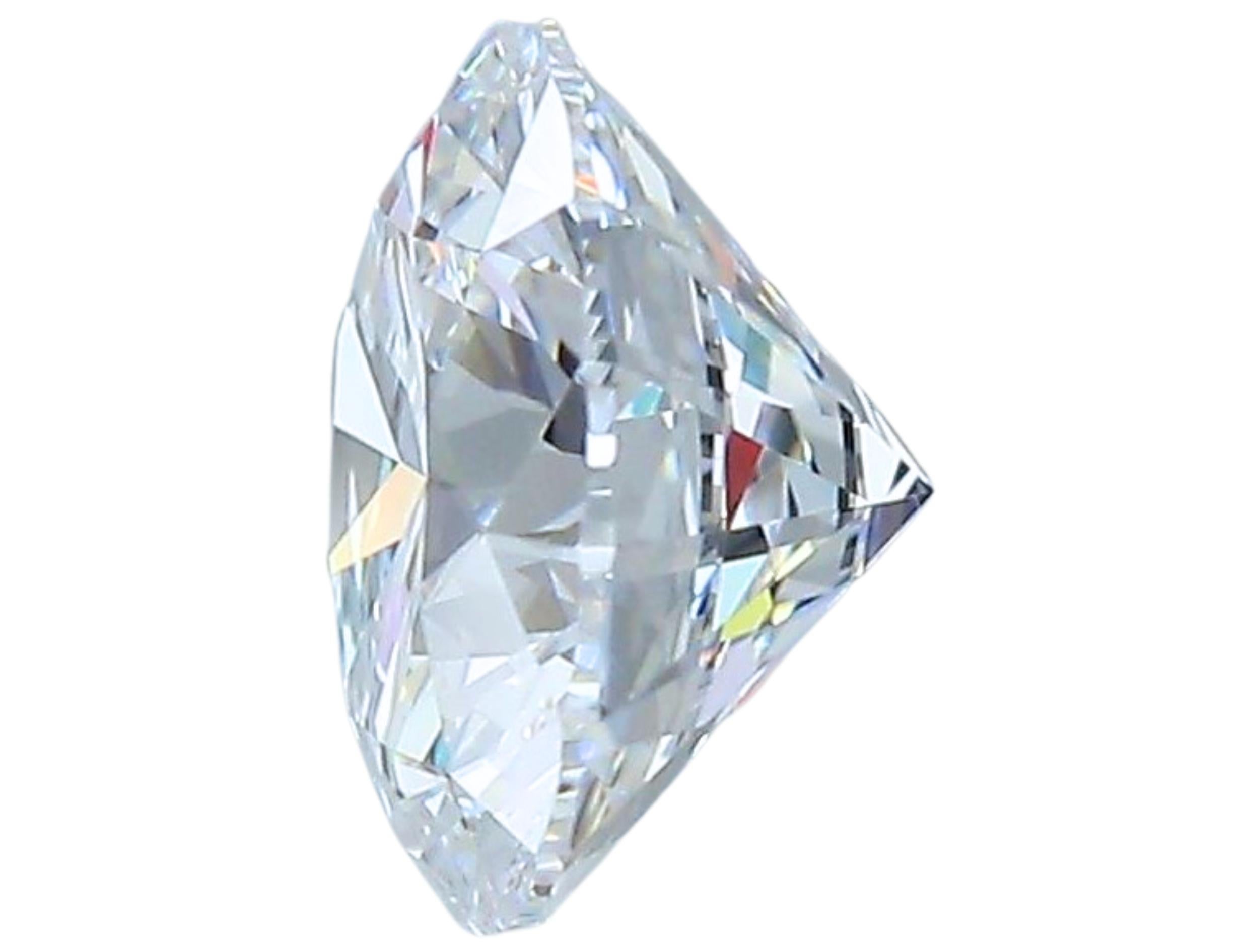 1pc Sparkling Natural cut Round diamond in a 1 carat 4