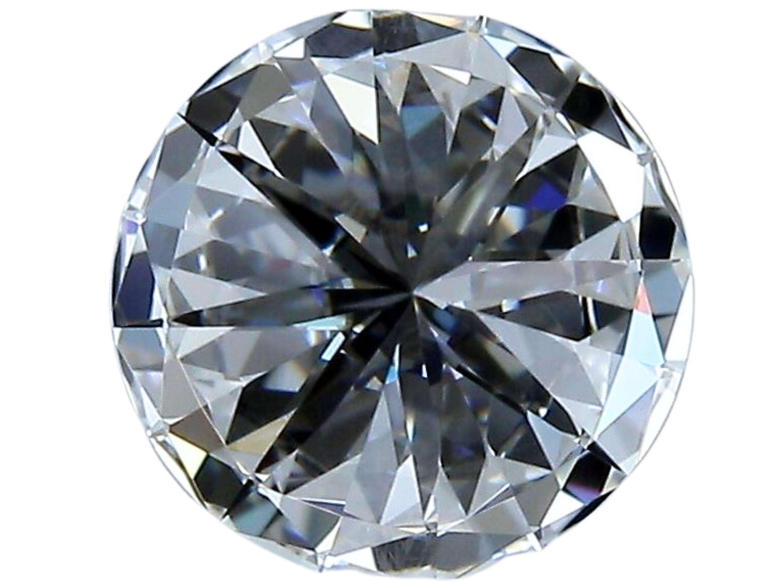 1pc Sparkling Natural cut Round diamond in a 1.01 carat For Sale 5