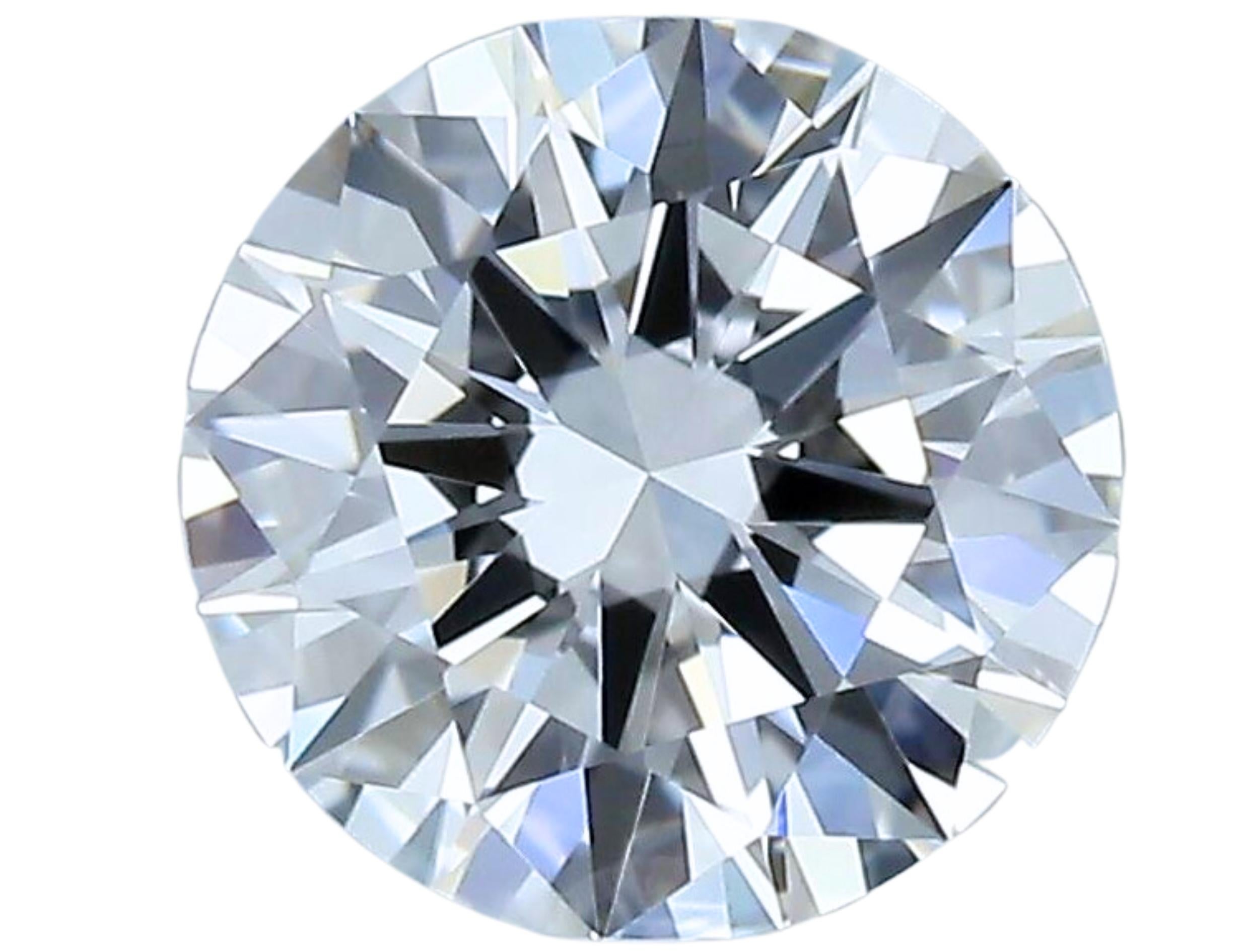 Round Cut 1pc Sparkling Natural cut Round diamond in a 1.01 carat For Sale