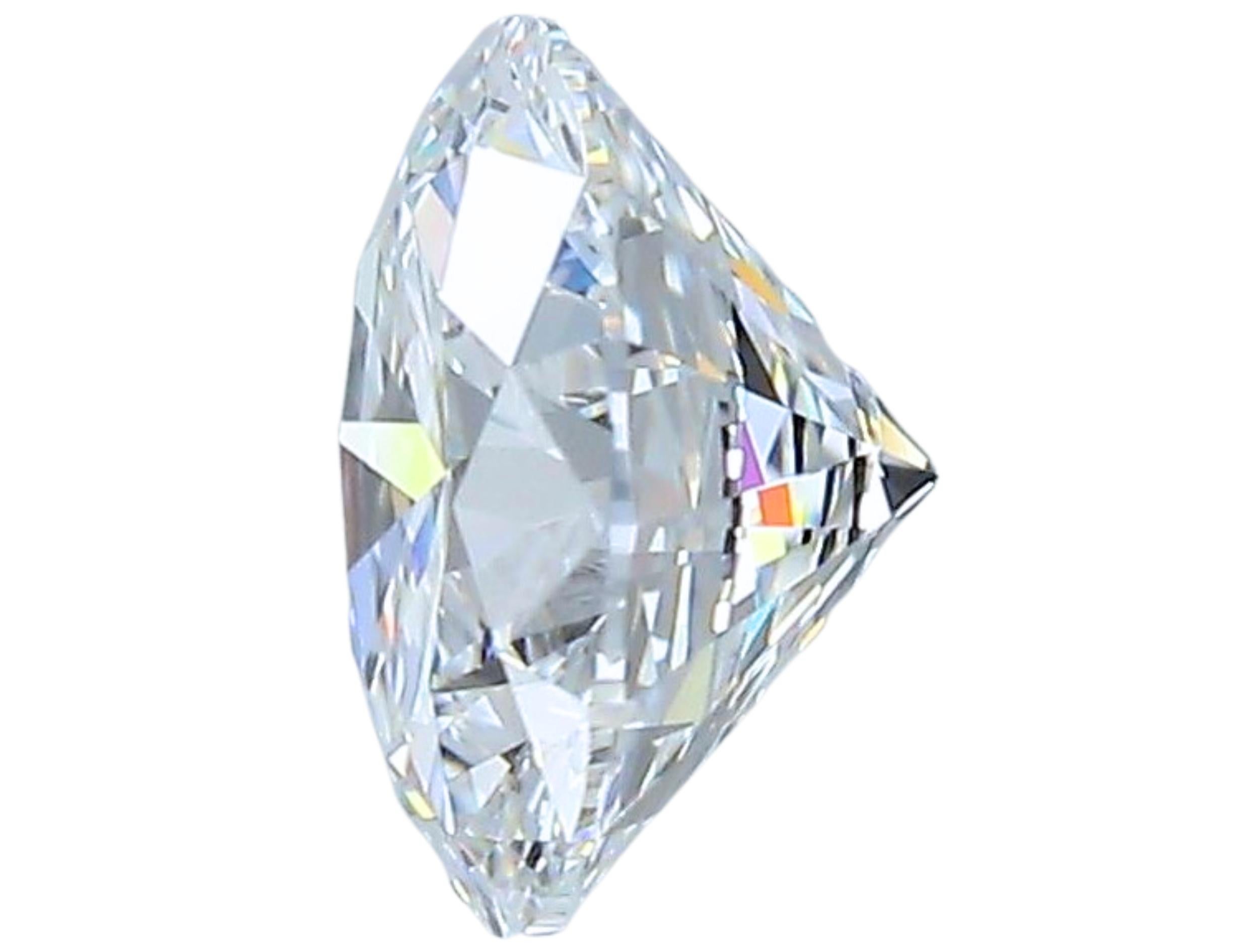 1pc Sparkling Natural cut Round diamond in a 1.01 carat For Sale 3