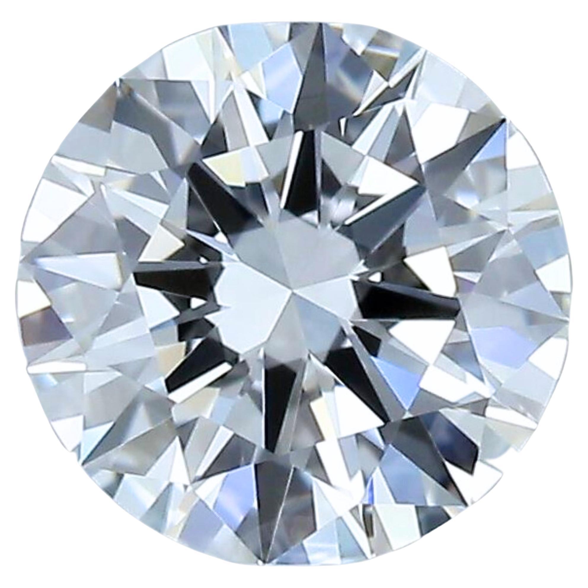 1pc Sparkling Natural cut Round diamond in a 1.01 carat For Sale