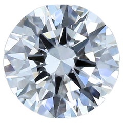 1 Stück funkelnder runder Diamant im natürlichen Schliff in einem 1,01 Karat