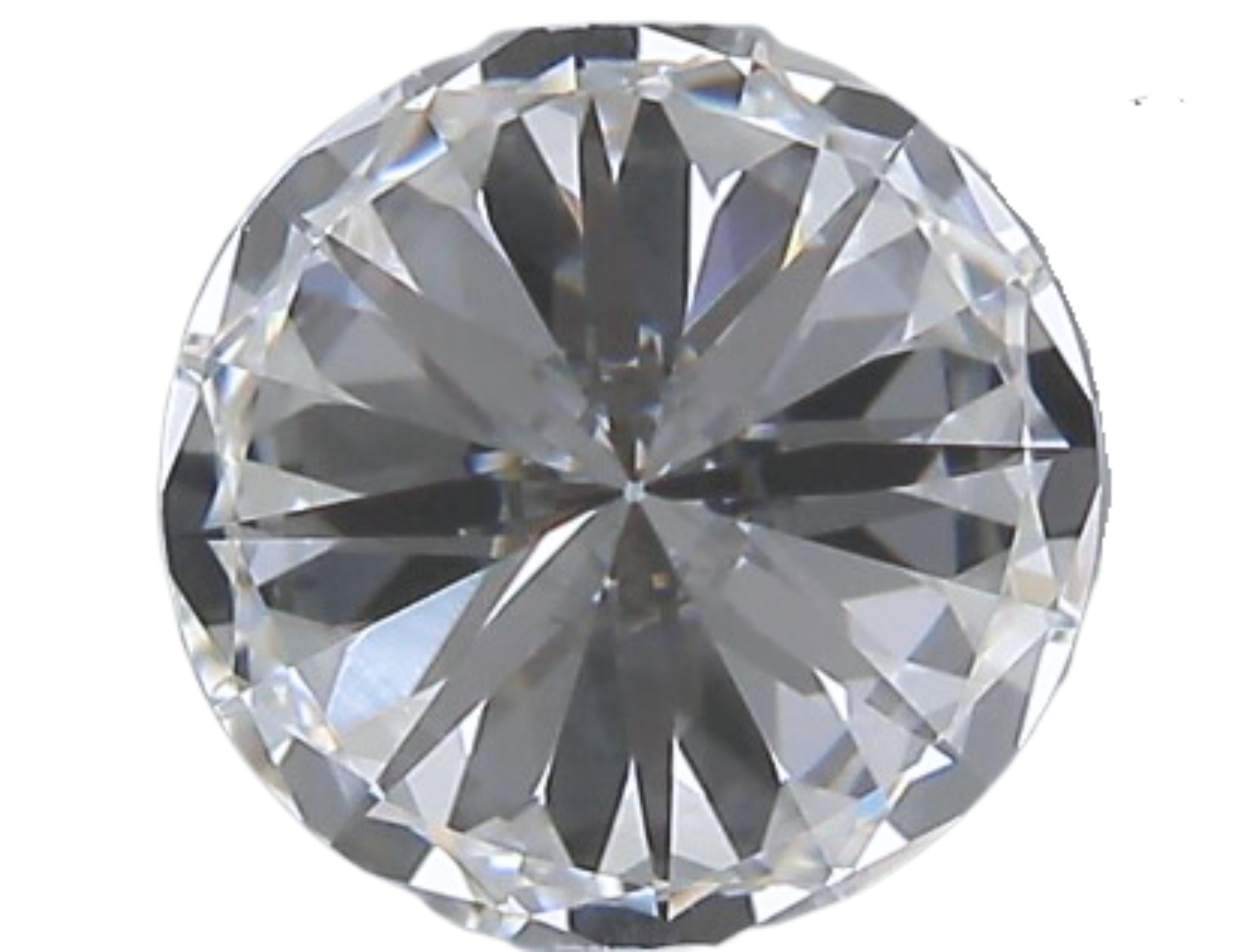 1pc Sparkling Natural cut Round diamond in a .90 carat For Sale 5