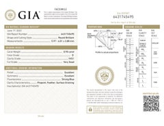 1pc Scintillante diamante rotondo taglio Nature da 0,90 carati