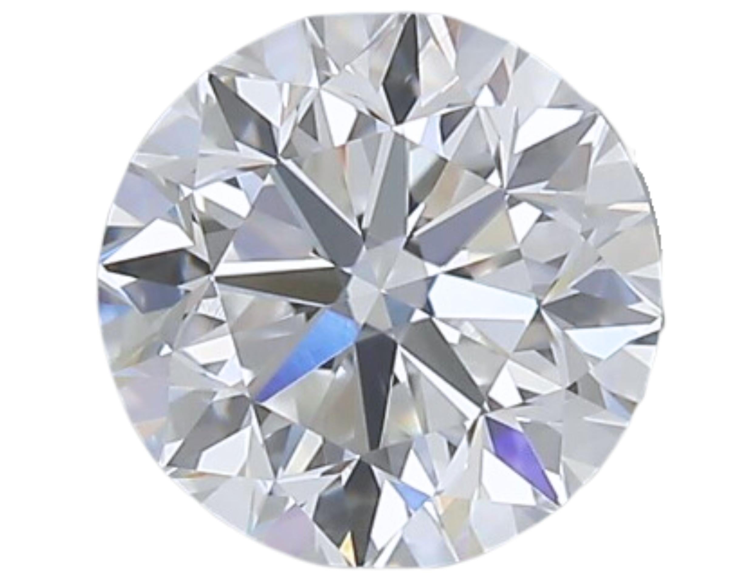 1 Stück funkelnder runder Diamant im natürlichen Schliff in einem .90 Karat (Rundschliff) im Angebot
