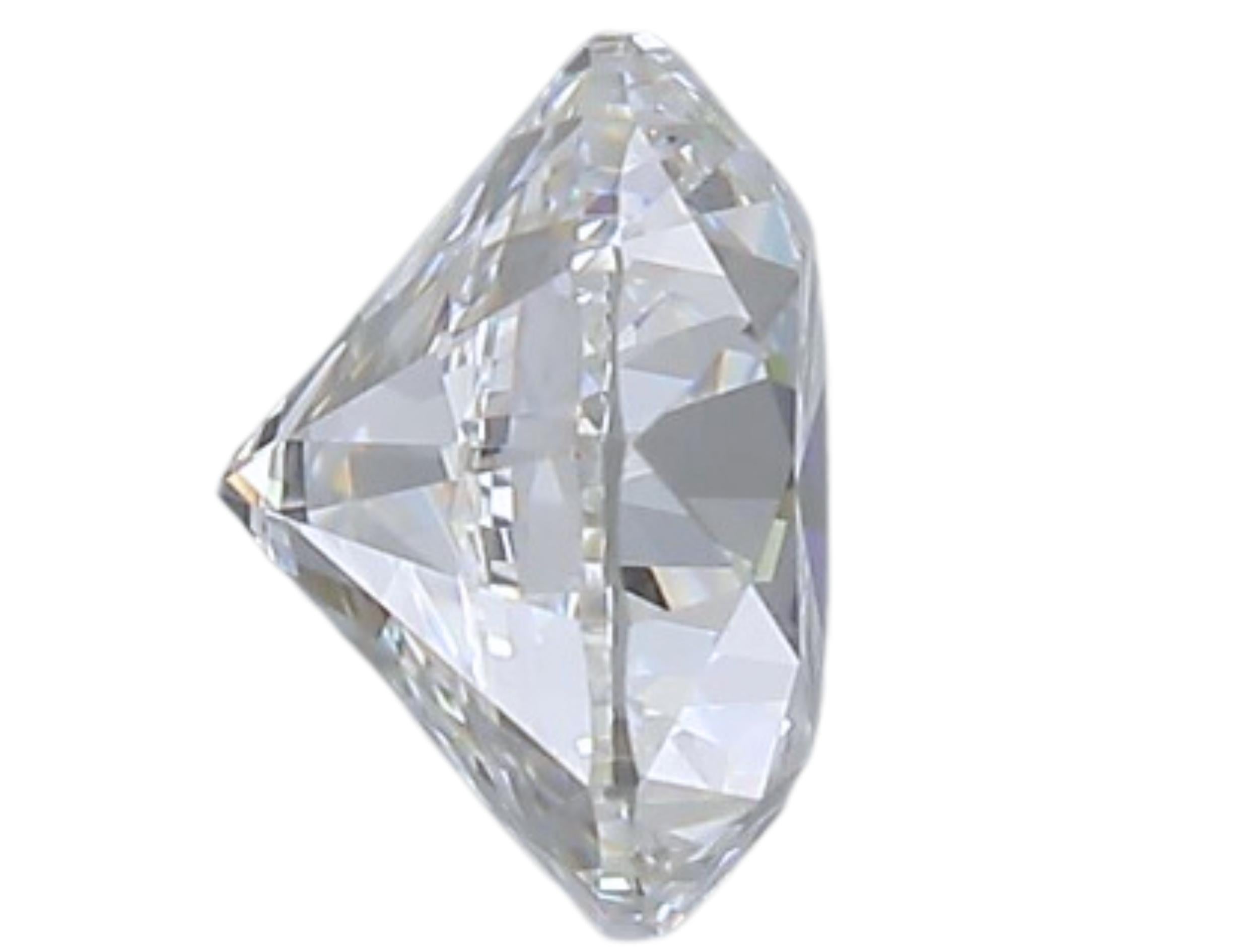 1pc Sparkling Natural cut Round diamond in a .90 carat For Sale 3