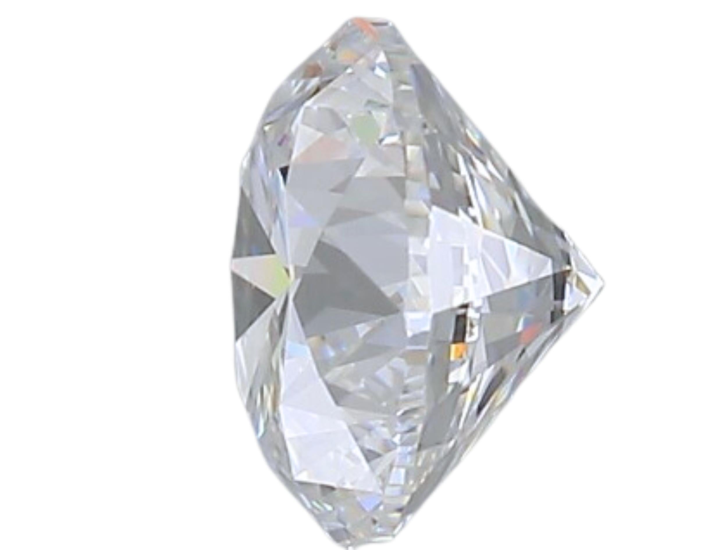 1pc Sparkling Natural cut Round diamond in a .90 carat For Sale 4