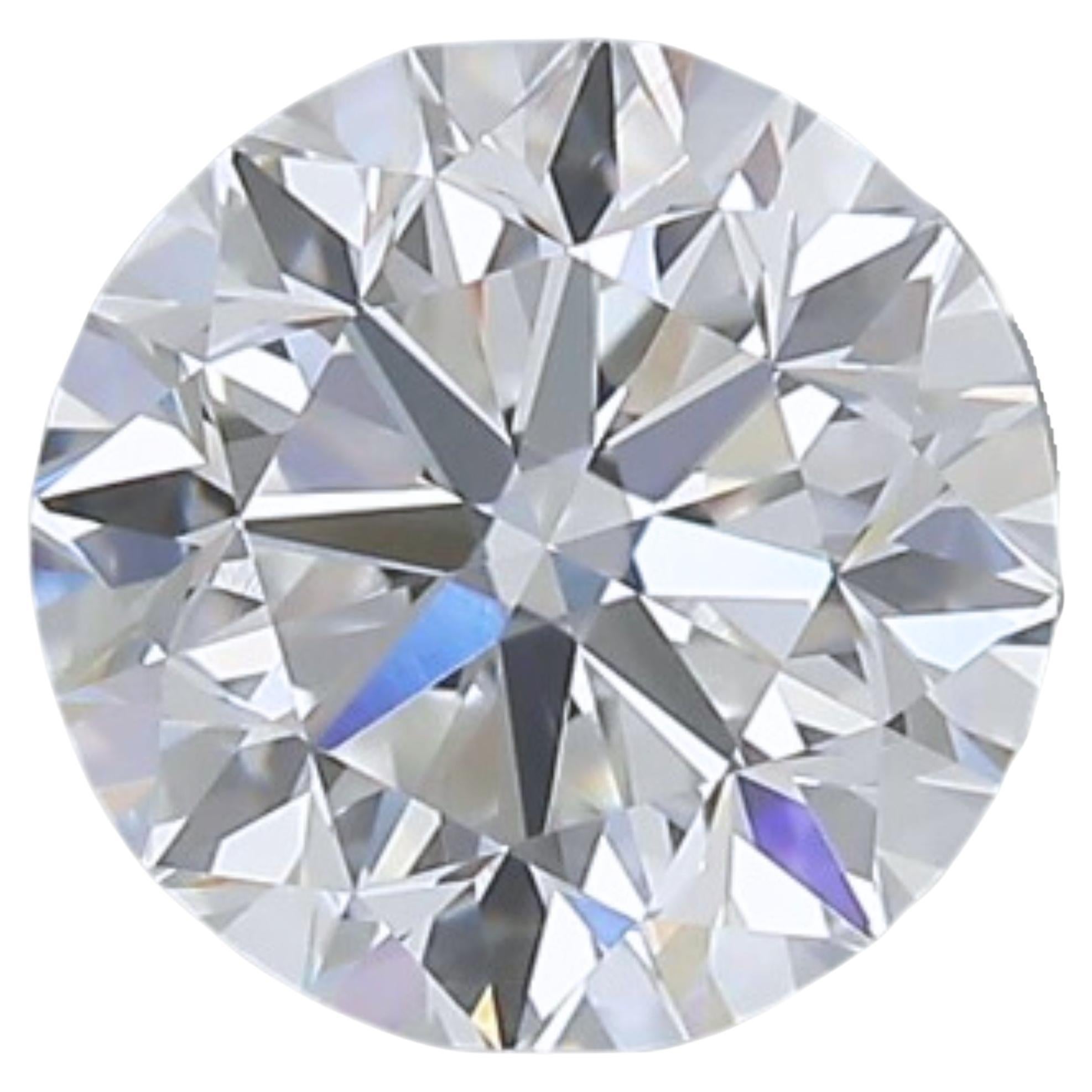 1pc Sparkling Natural cut Round diamond in a .90 carat For Sale