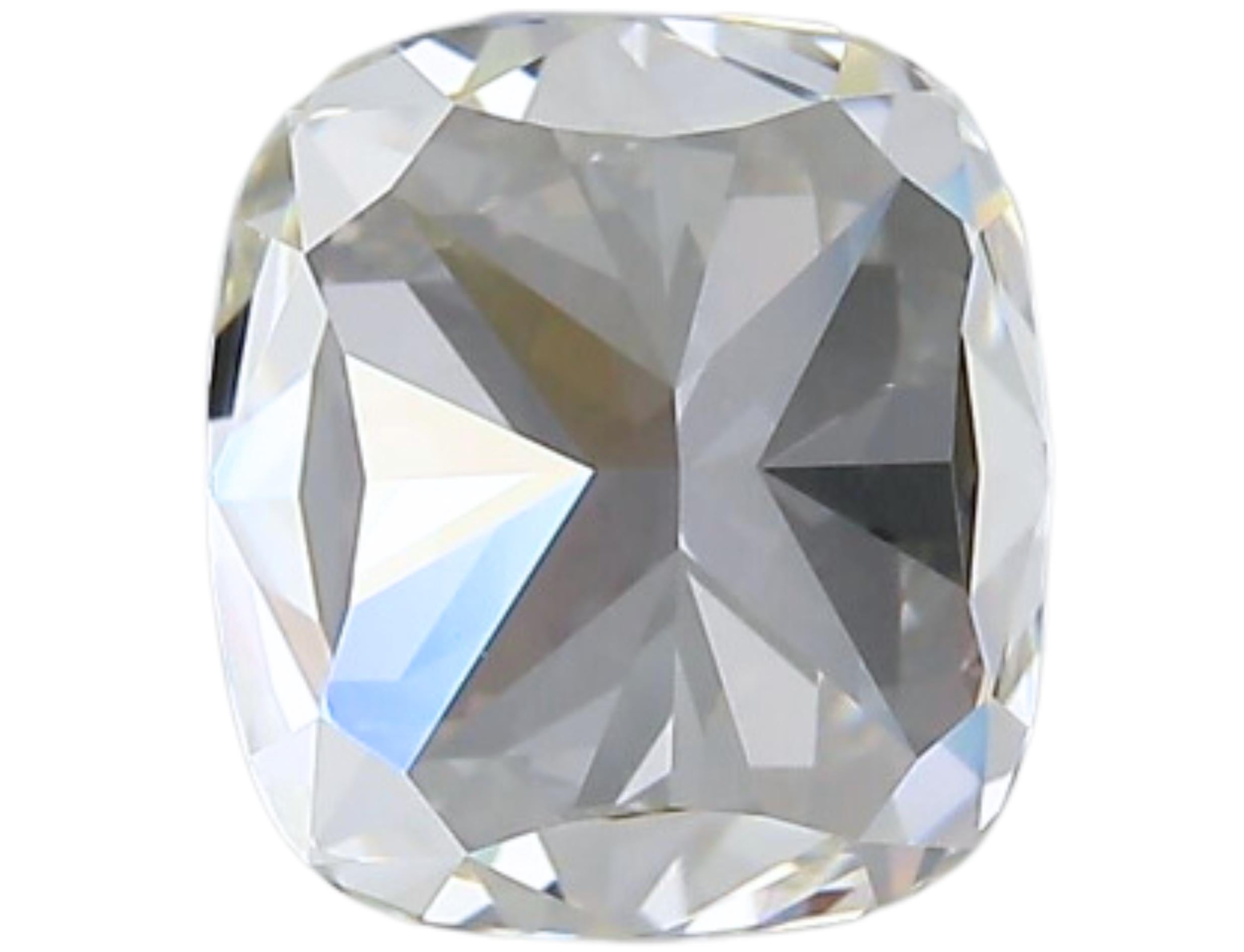 1pc Stunning Natural cut Cushion diamond in a 1.51 carat For Sale 5