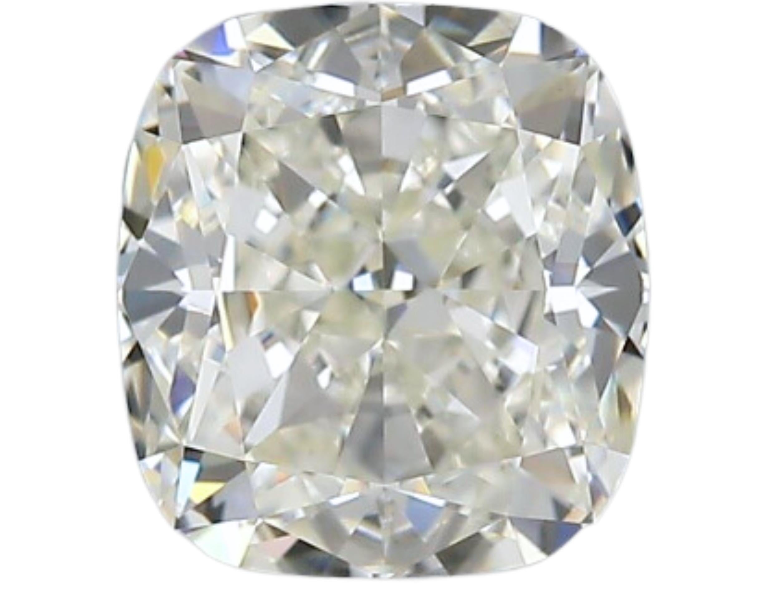 1pc Stunning Natural cut Cushion diamond in a 1.51 carat For Sale 2