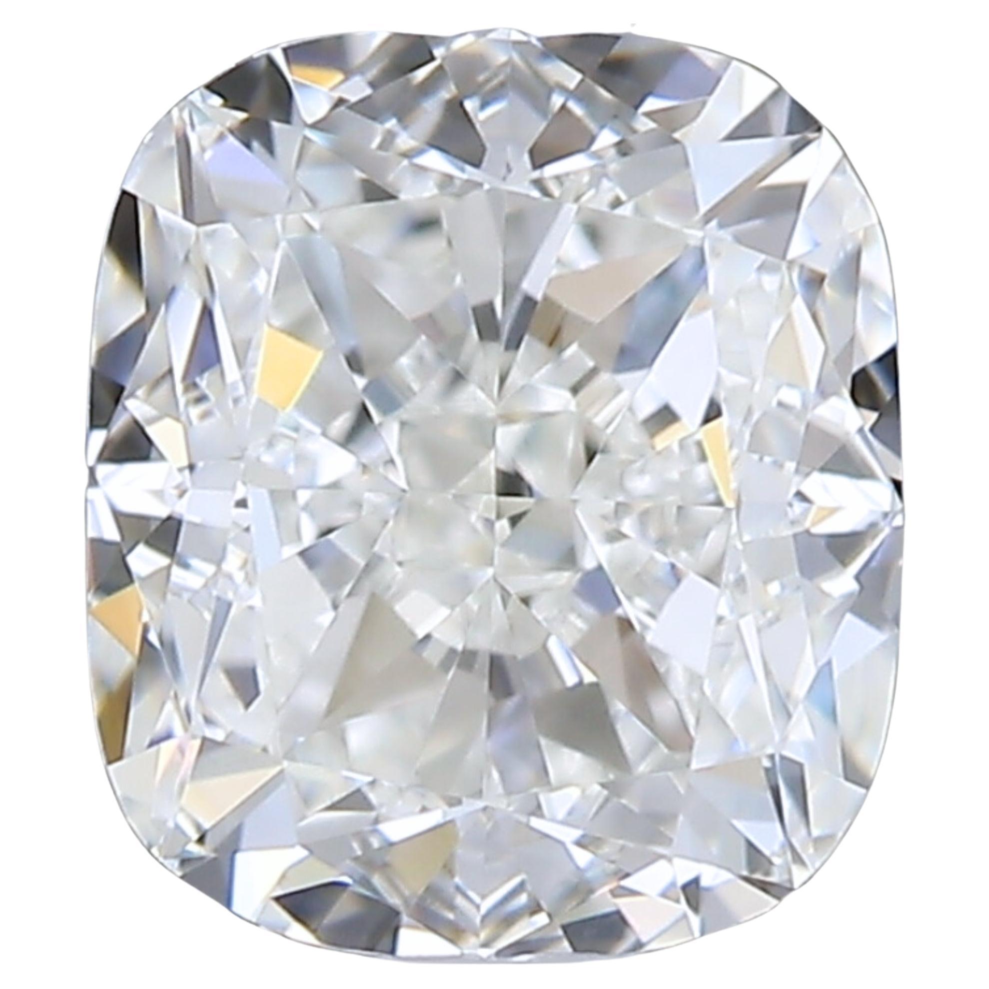1pc Stunning Natural cut Cushion diamond in a .90 carat