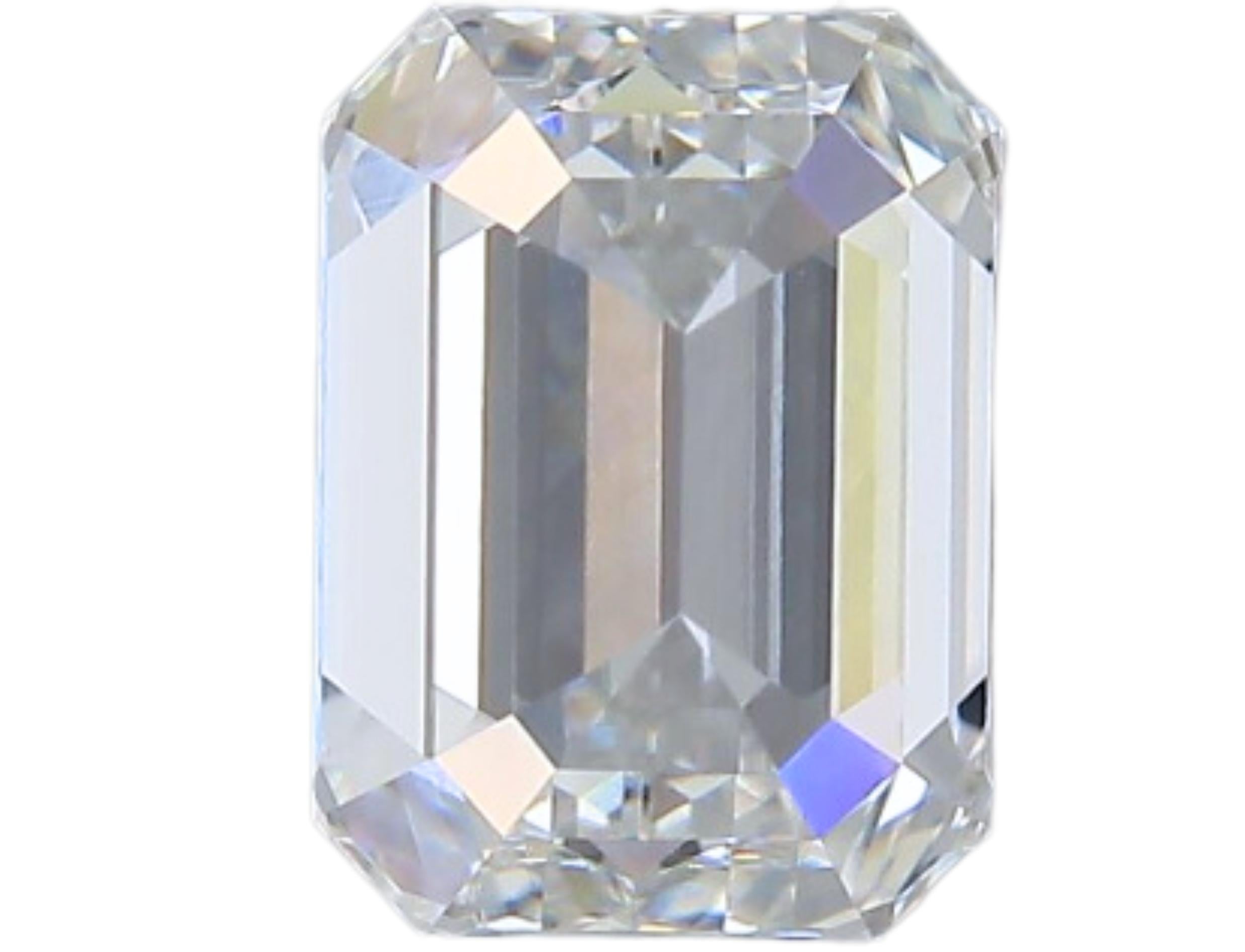 1 pce Diamant émeraude de taille naturelle de 1,03 carat en vente 5