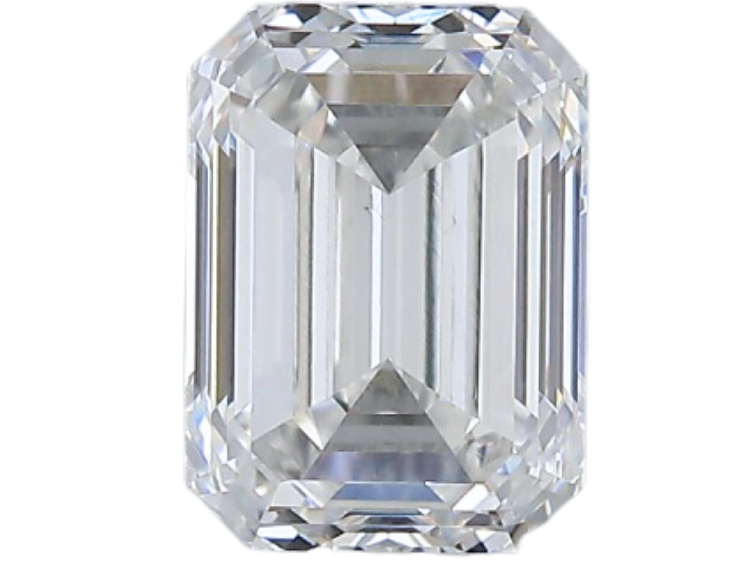 Emerald Cut 1pc Stunning Natural cut Emerald diamond in a 1.03 carat For Sale
