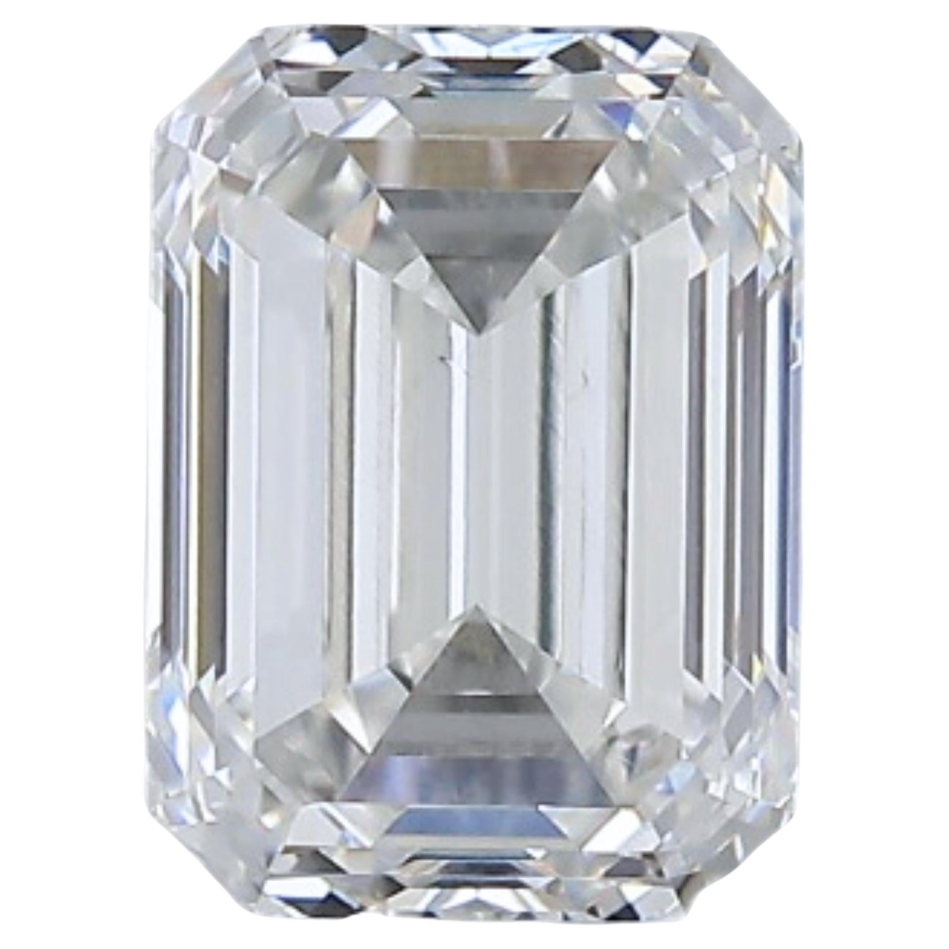 1 pce Diamant émeraude de taille naturelle de 1,03 carat en vente