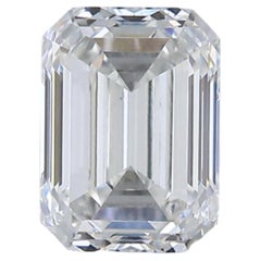 1 pce Diamant émeraude de taille naturelle de 1,03 carat