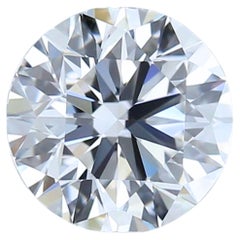 1pc Superbe diamant rond de taille naturelle de 0,74 carat 
