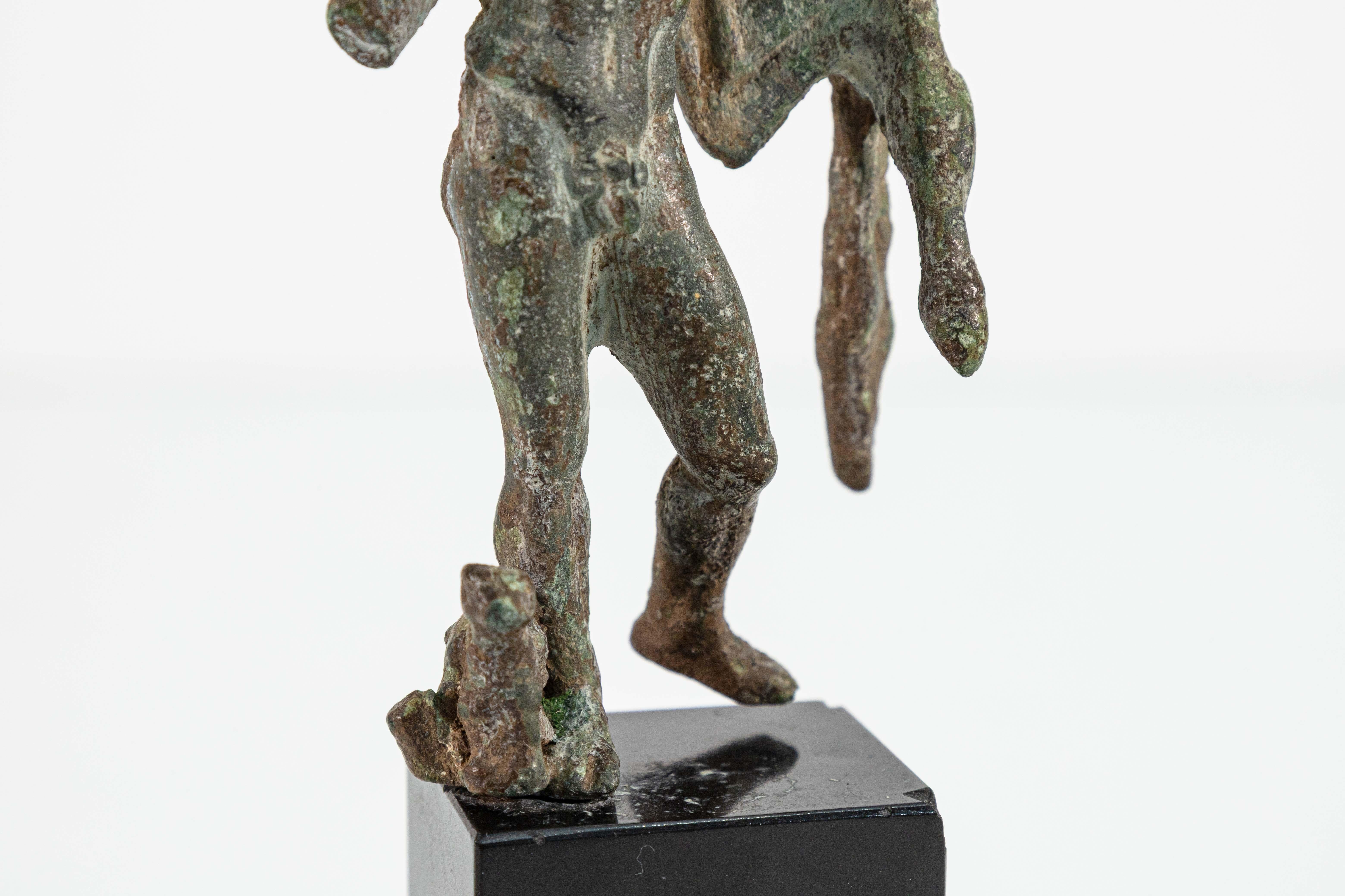 Statuetta romana di bronzo di Mercurio Polykleitos del I secolo d.C. Antichità classiche In condizioni buone in vendita a Keego Harbor, MI