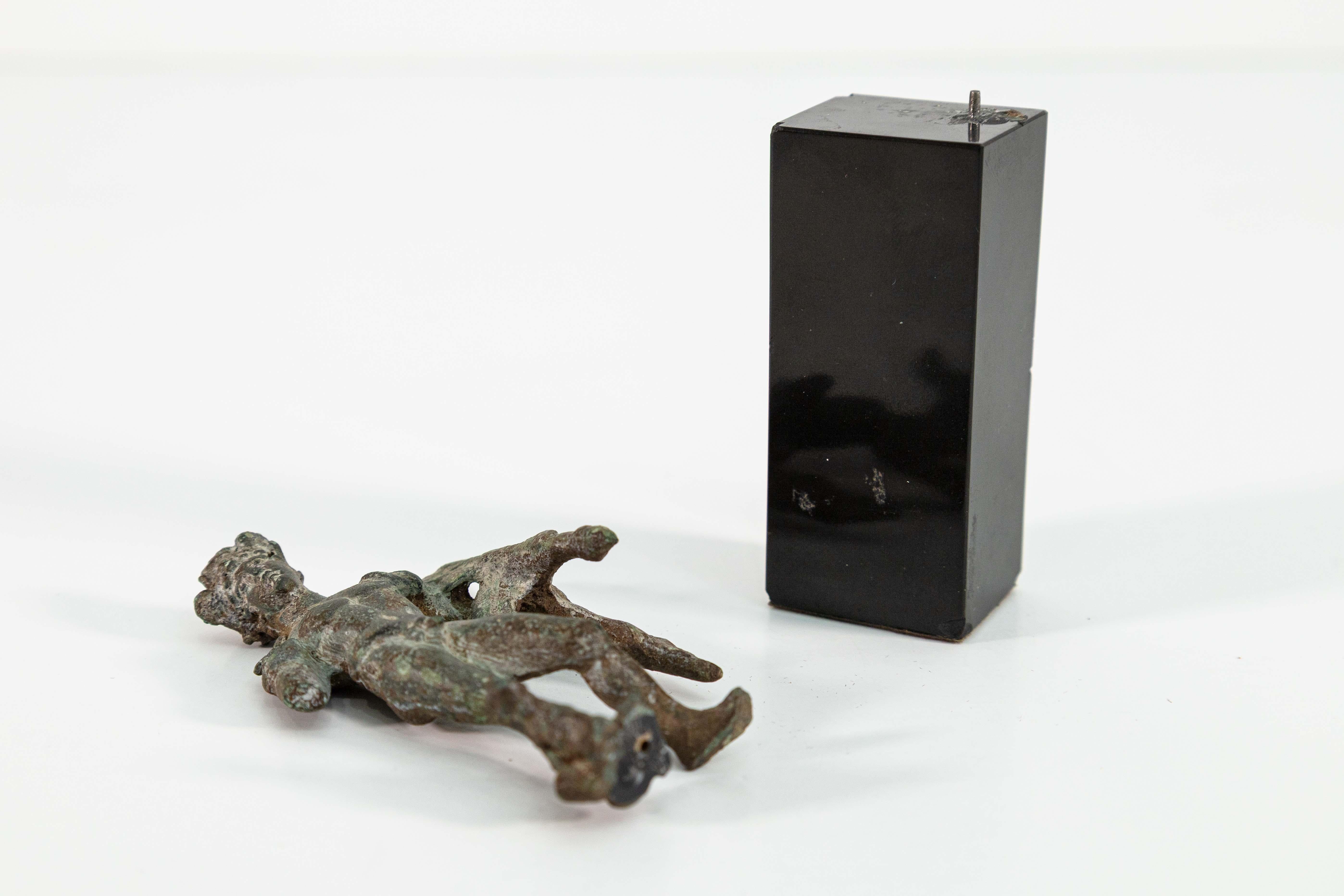 Bronzo Statuetta romana di bronzo di Mercurio Polykleitos del I secolo d.C. Antichità classiche in vendita