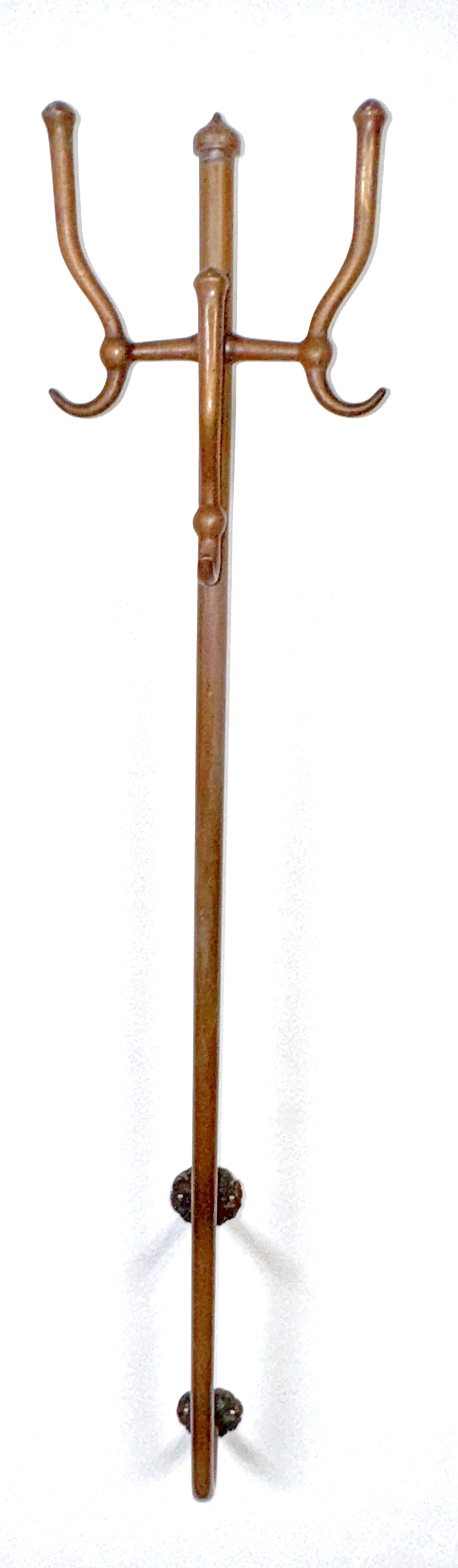 Victorien Porte-manteau/chapeau en laiton Trident pour navire, train ou salon de 1ère classe, Circa 1890 en vente