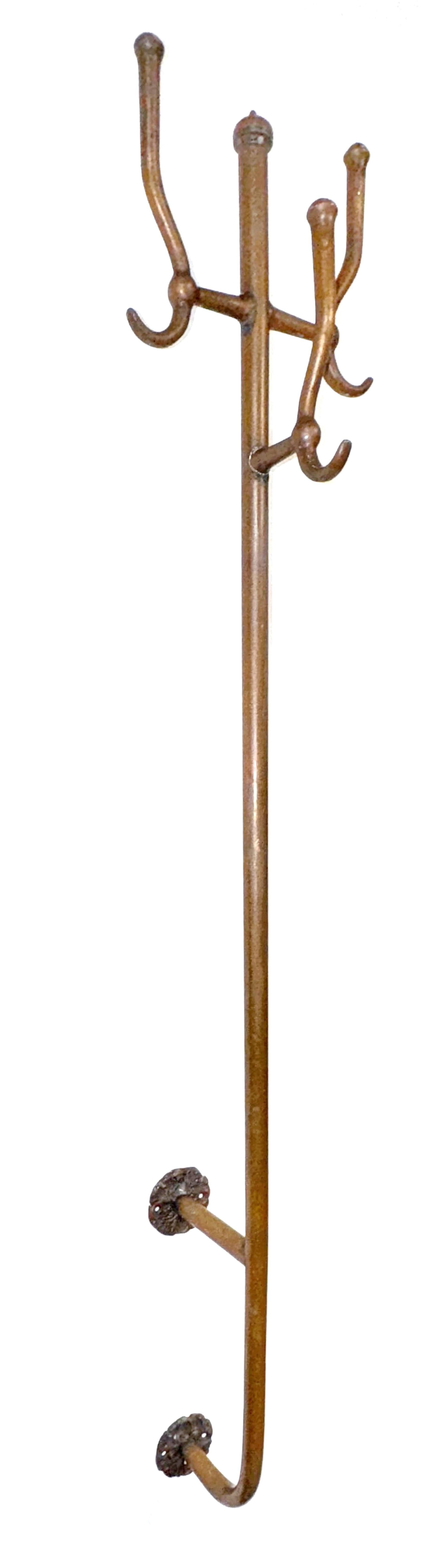 Américain Porte-manteau/chapeau en laiton Trident pour navire, train ou salon de 1ère classe, Circa 1890 en vente