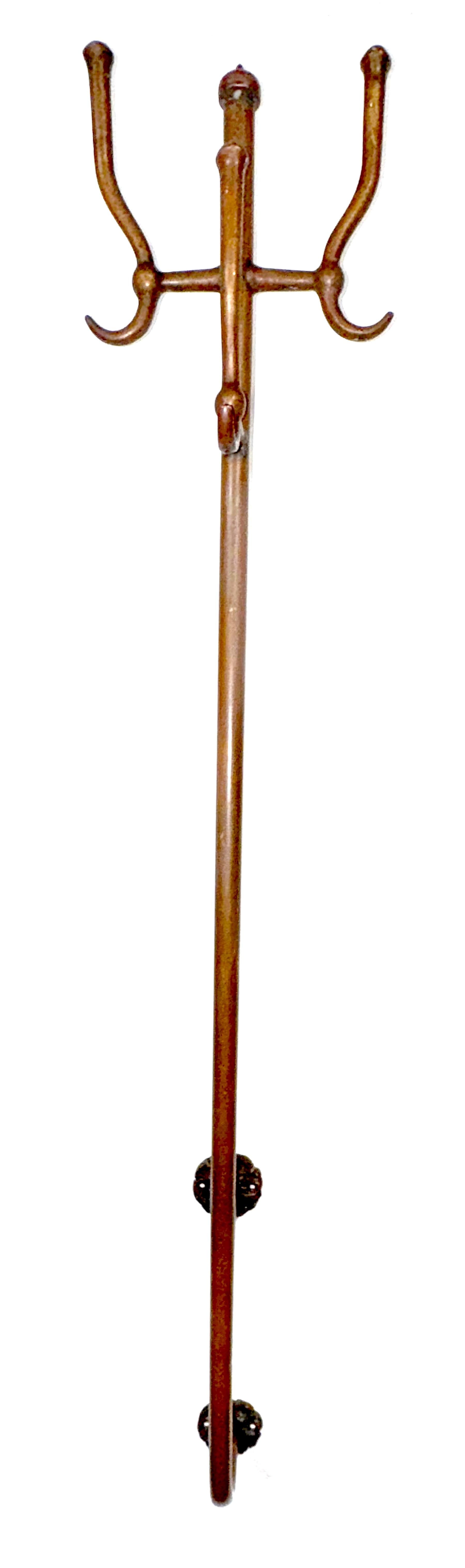 Porte-manteau/chapeau en laiton Trident pour navire, train ou salon de 1ère classe, Circa 1890 Bon état - En vente à West Palm Beach, FL