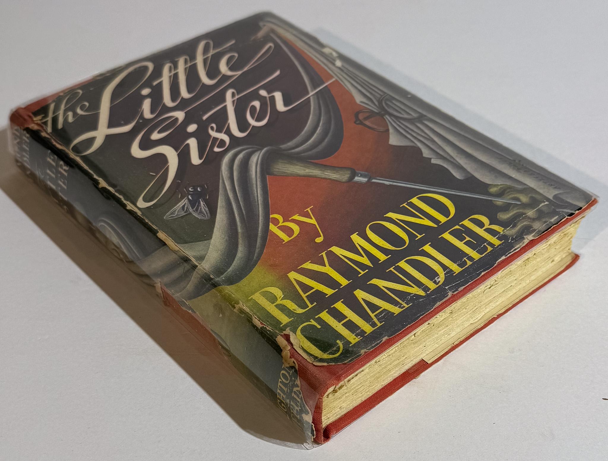 First American edition of Raymond Chandler’s fifth Philip Marlowe detective novel, concerning a case of blackmail involving a Hollywood starlet and a Cleveland/LA hoodlum. Published in 1949 by Houghton Mifflin. 8vo, 249 pages, in publisher’s orange