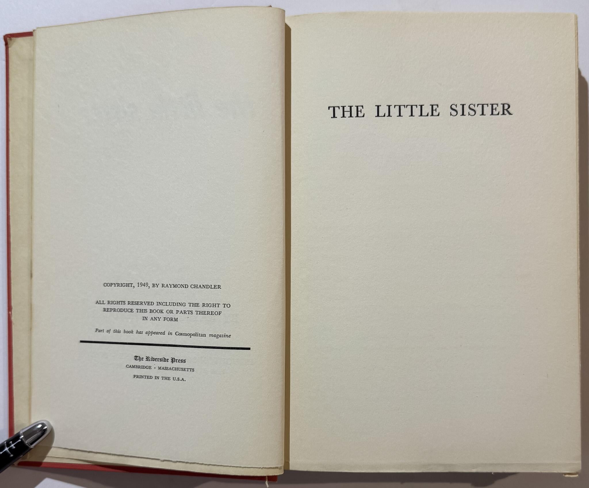 [1st ed] The Little Sister by Raymond Chandler In Good Condition For Sale In New York, NY