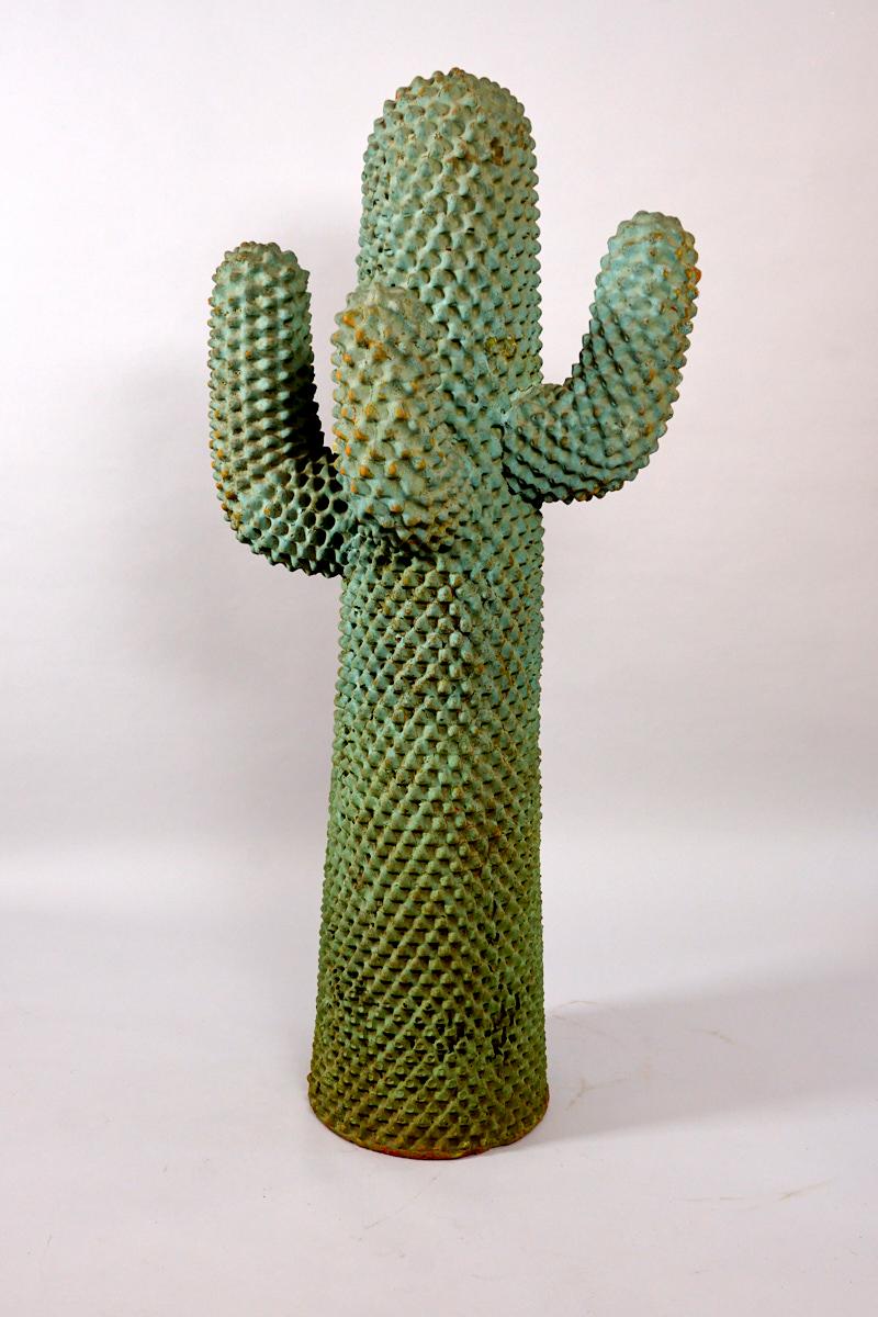 1st edition cactus designed by Guido Drocco and Franco Mello. Italian Radical Design. c1968. Manufactured by Gufram

This piece is one of the 1st edition of 2000 made in 1968. They were un numbered and are in an emerald green colour. 

Structurally