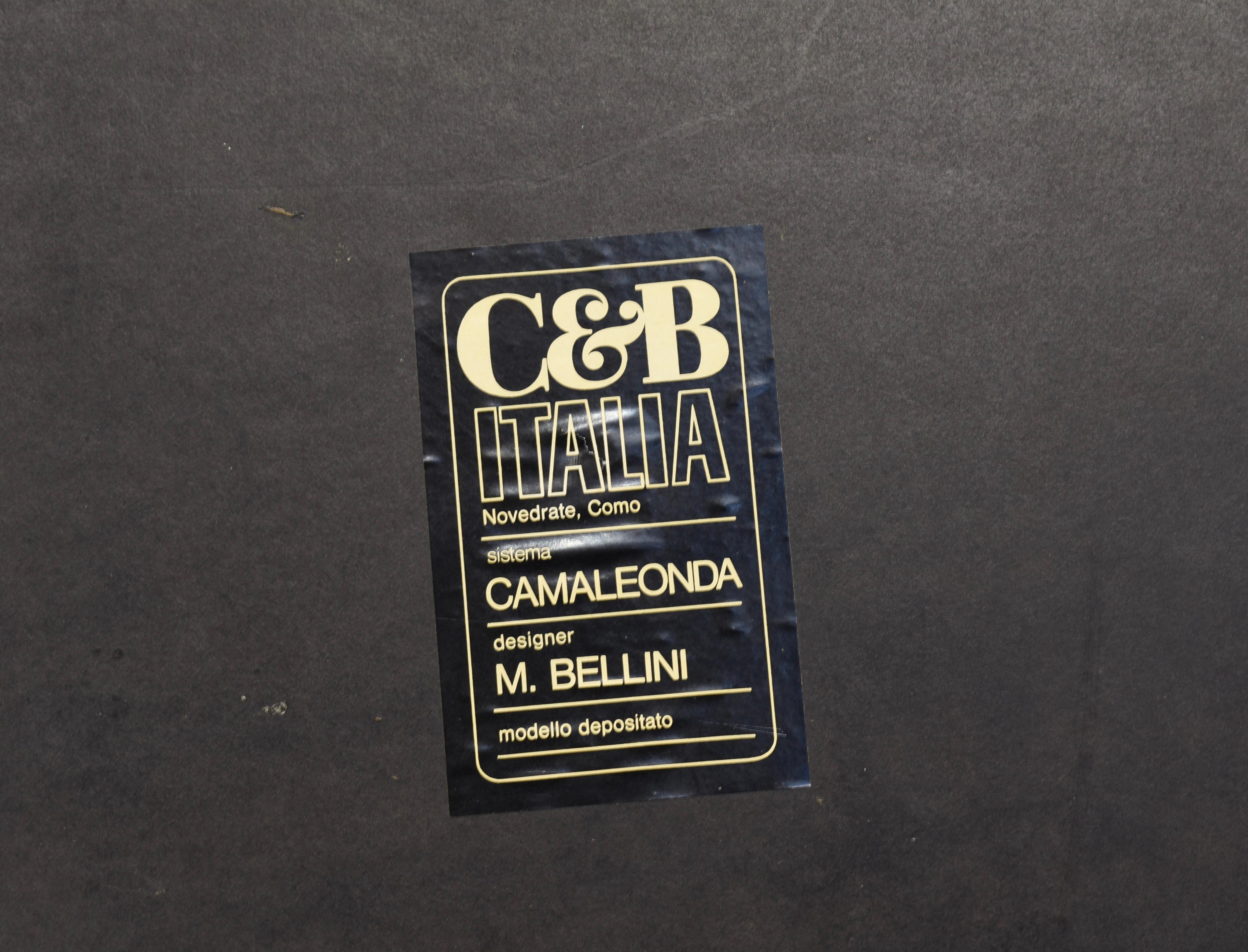 1st Edition C&B Italia Camaleonda Sofa by Mario Bellini in Original Velvet 14