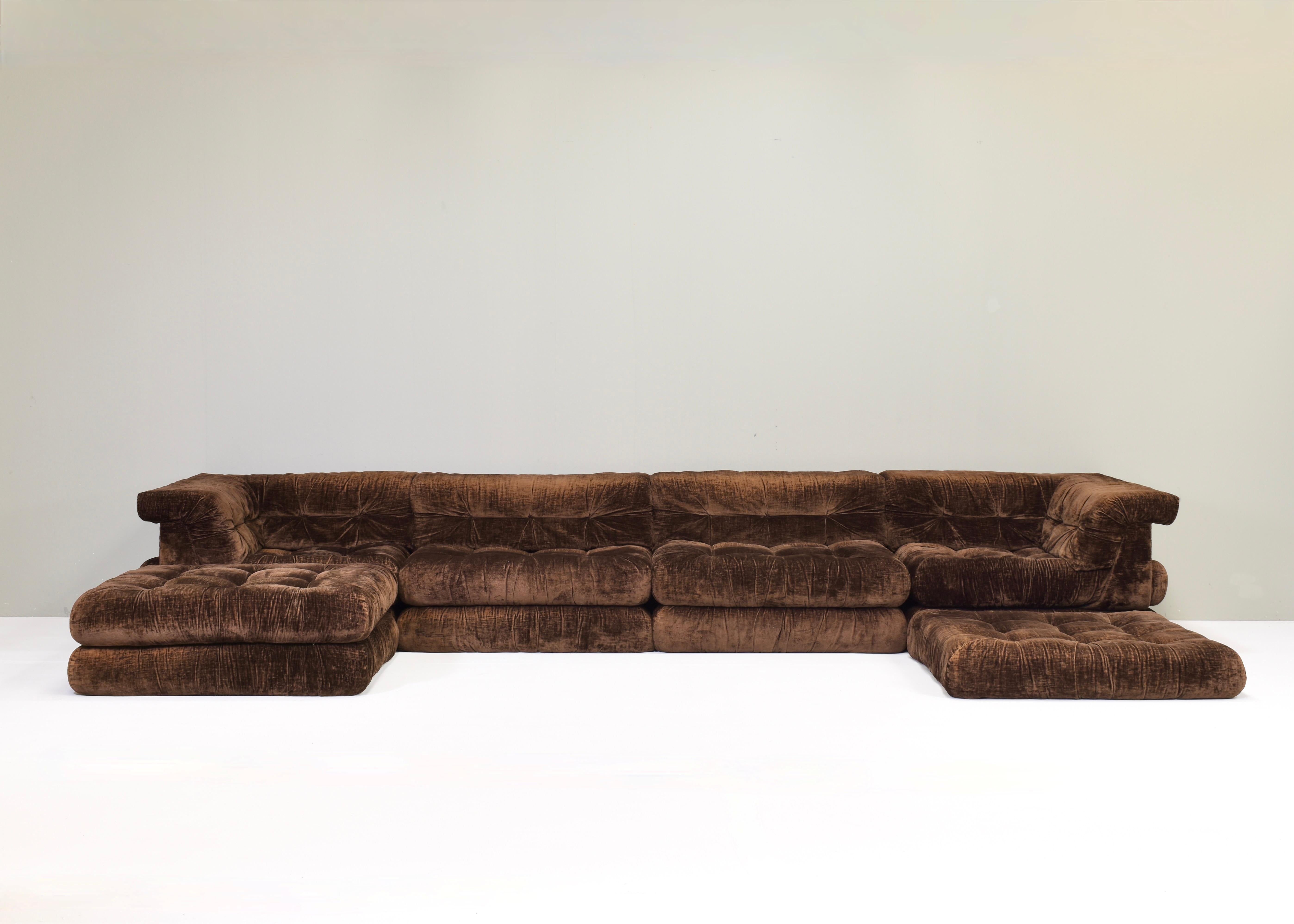 French 1st Edition 'Mah Jong' Sofa by Hans Hopfer for Roche Bobois, France