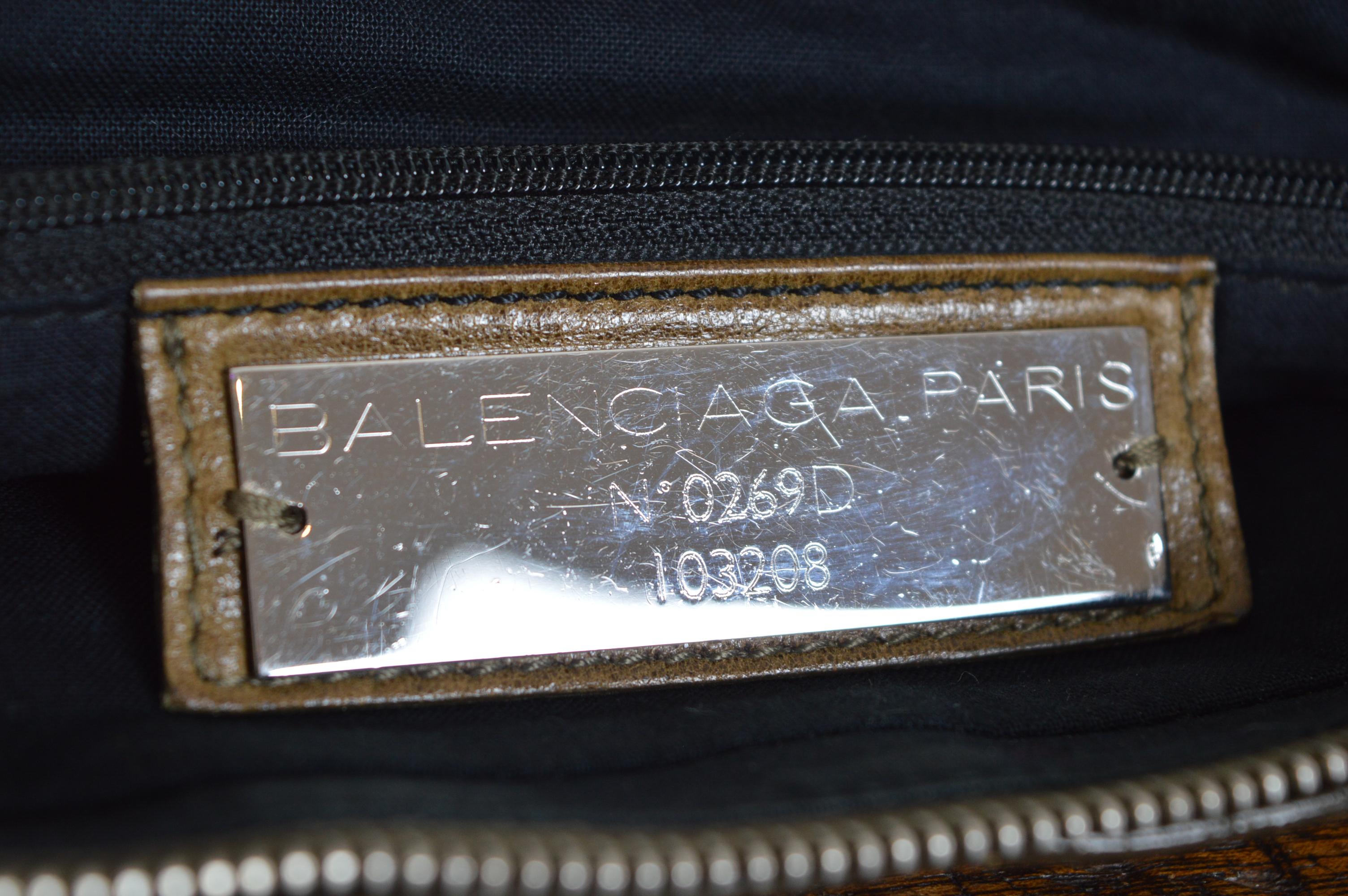 1st Edition Motorcycle BALENCIAGA Mud Brown / Khaki Leather City Shoulder Bag 7