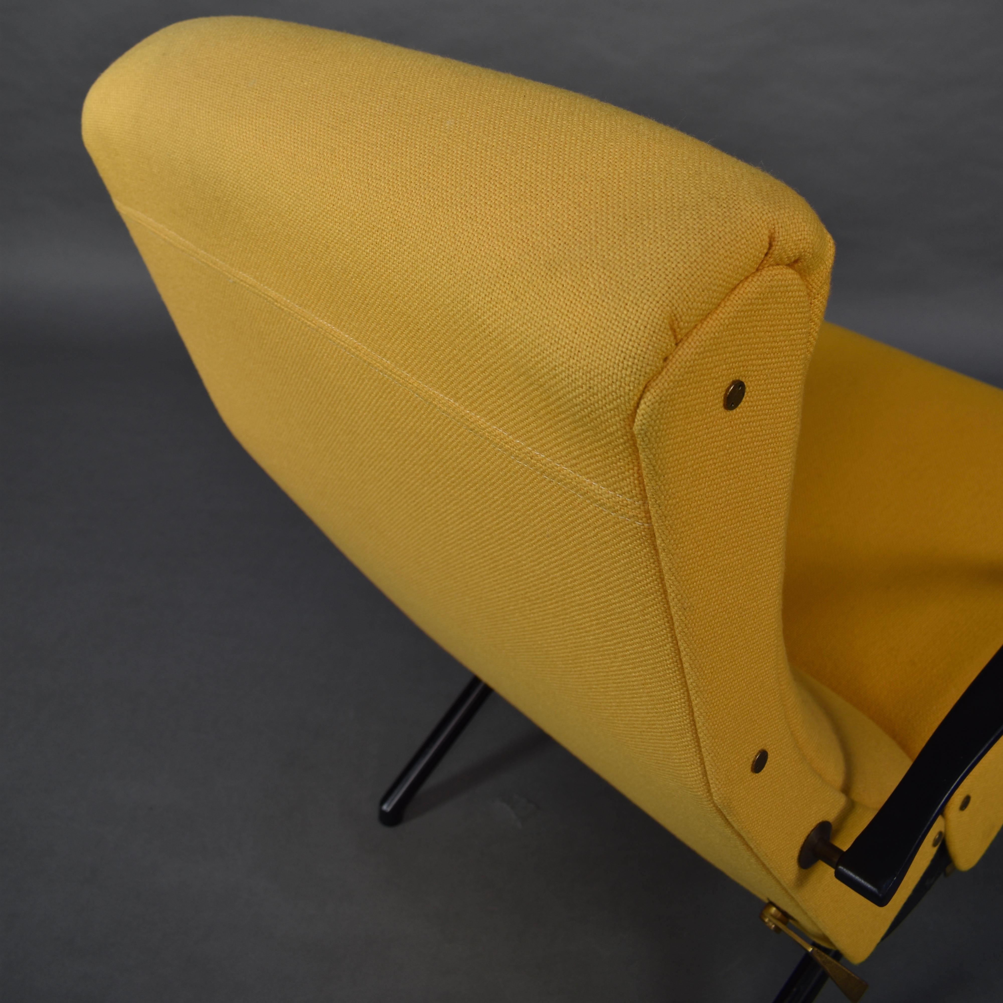 Metal First Edition P40 Lounge Chair by Borsani for Tecno, Italy, circa 1950