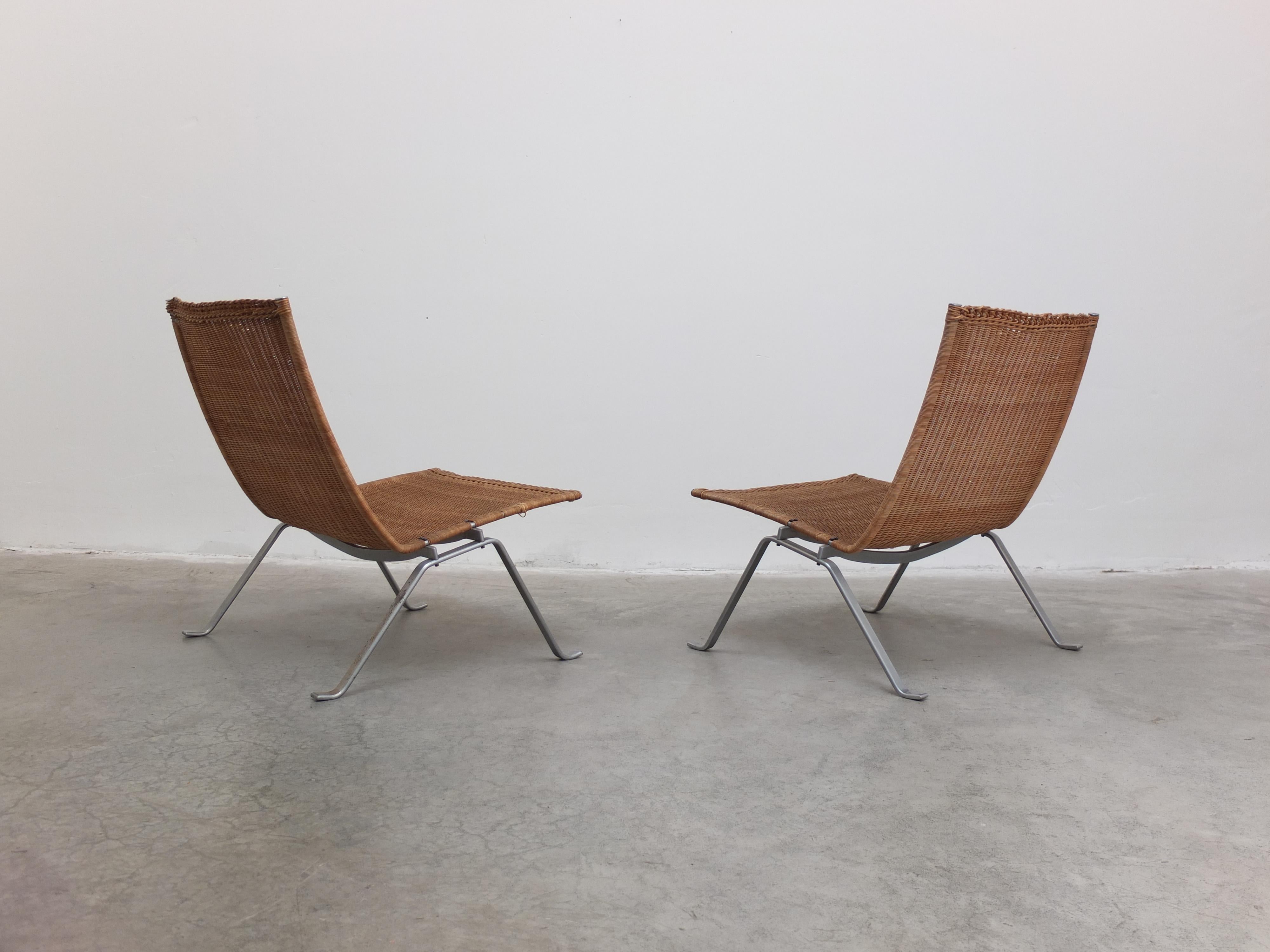 Paire de chaises 'PK22' de Poul Kjærholm pour E. Kold Christensen, 1958, première édition en vente 4