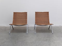 1ª Edición Pareja de sillas "PK22" de Poul Kjærholm para E. Kold Christensen, 1958