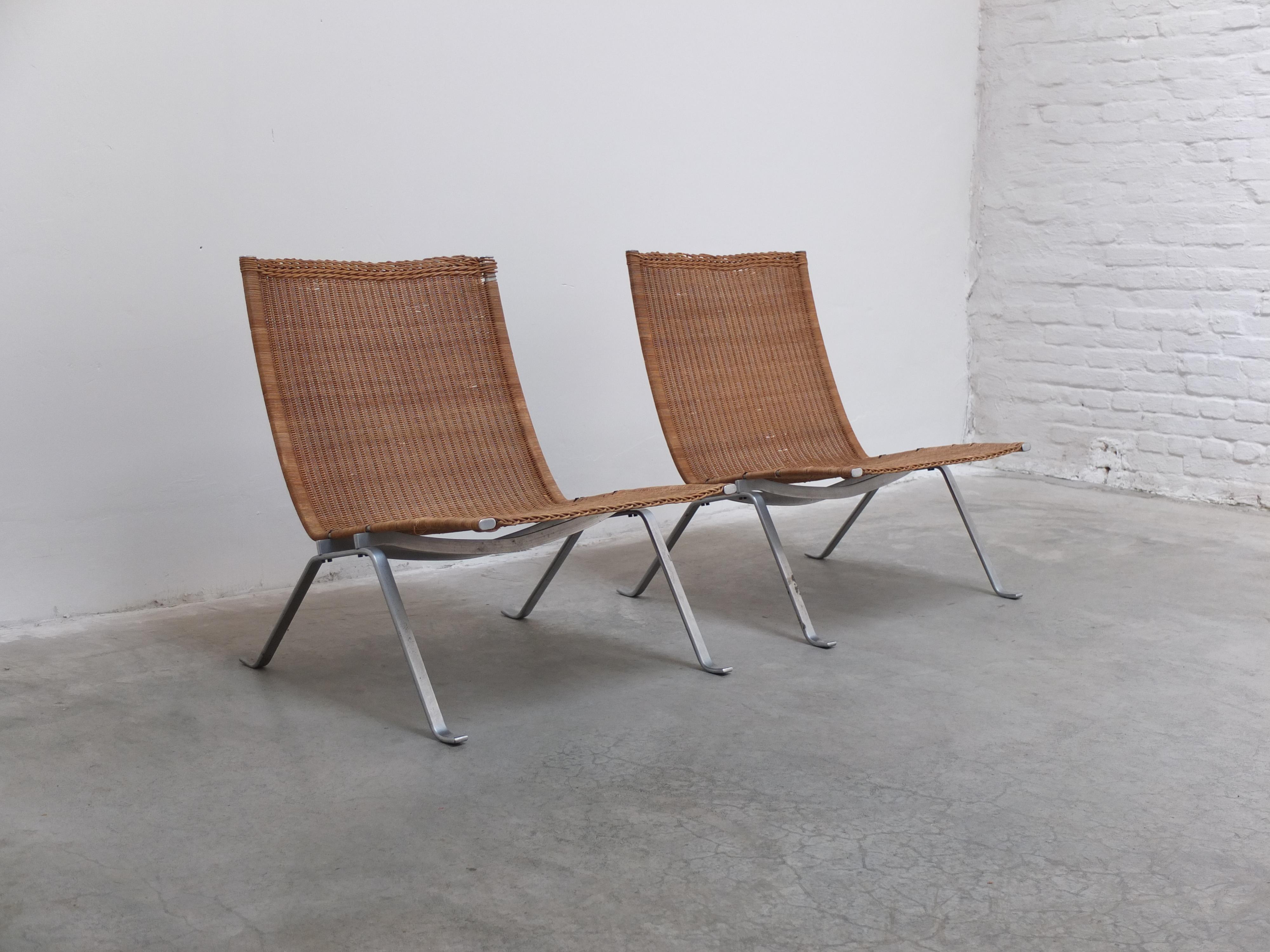 Danois Paire de chaises 'PK22' de Poul Kjærholm pour E. Kold Christensen, 1958, première édition en vente