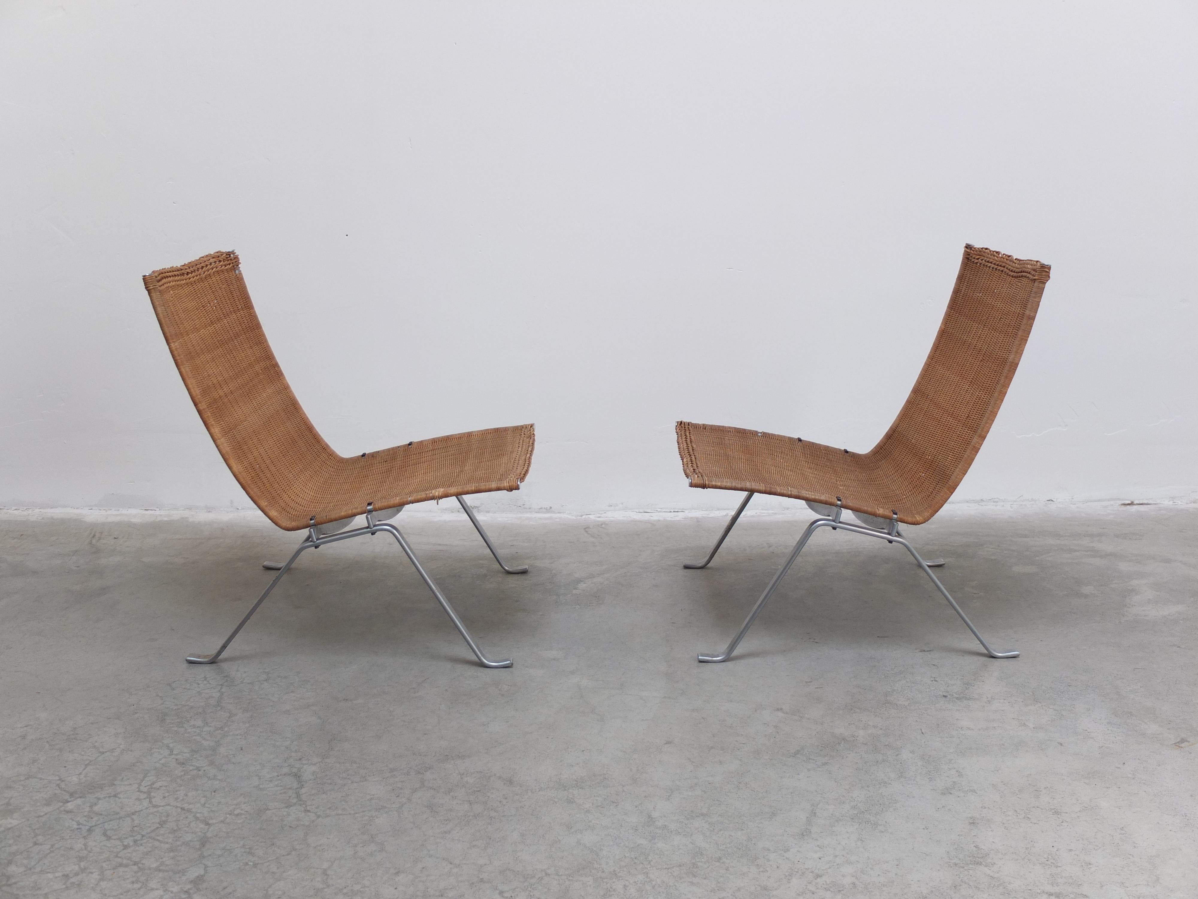 Paire de chaises 'PK22' de Poul Kjærholm pour E. Kold Christensen, 1958, première édition en vente 1