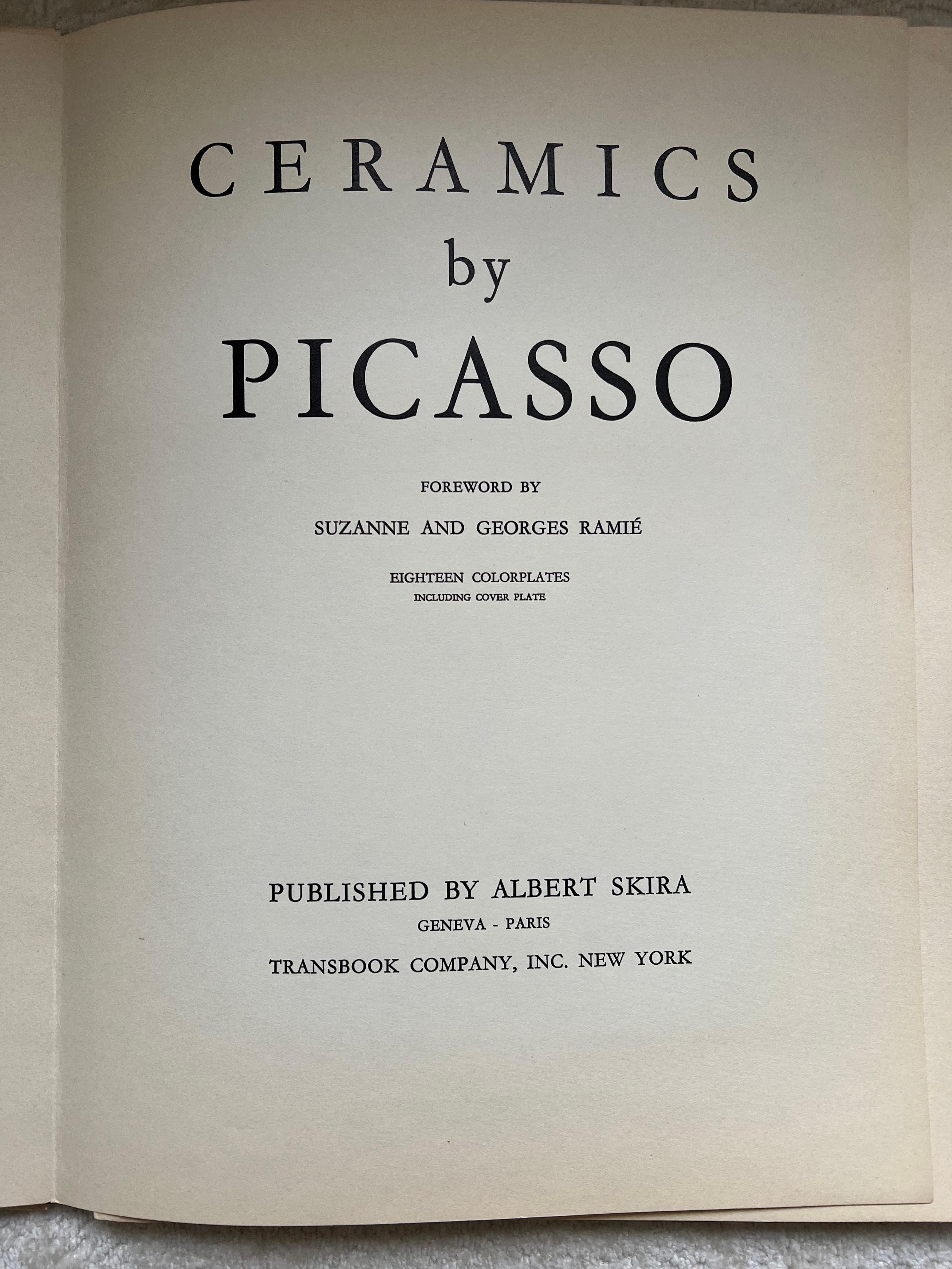 1st Edition Picasso Ceramics Book of Plates Framable, 1950 In Good Condition In Los Angeles, CA