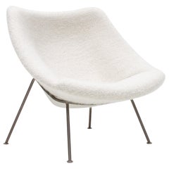 1st Edition Pierre Paulin F156 'Little Oyster' Lounge Chair in Pierre Frey 1960s