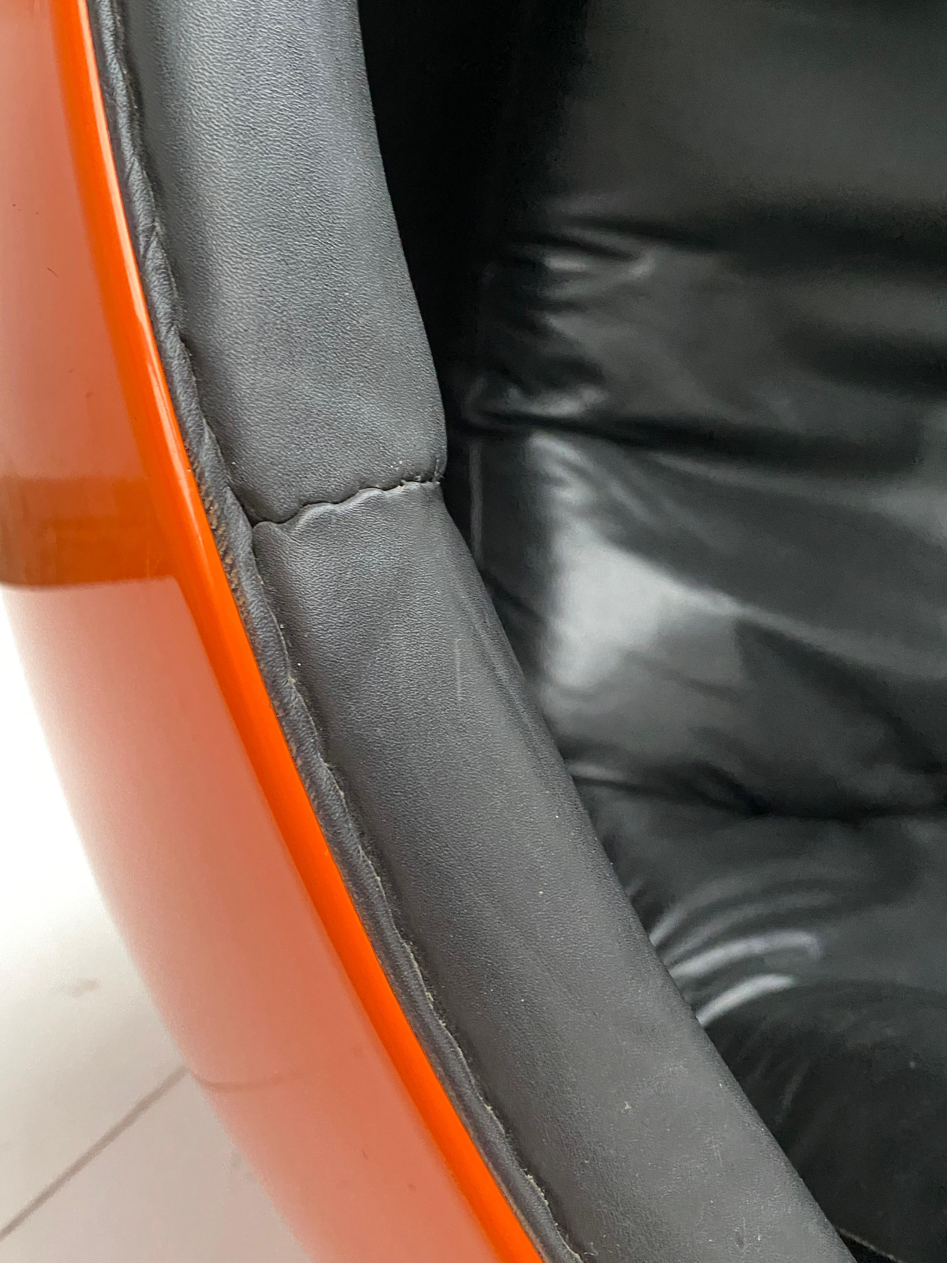 1st Edition Series Eero Aarnio Ball Chair, Asko Finland Custom Order in Leather 4