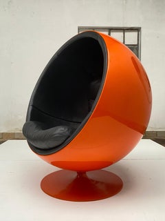 1st Edition Series Eero Aarnio Ball Chair, Asko Finland Custom Order in Leather