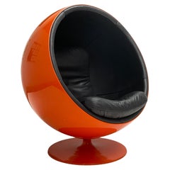 1st Edition Series Eero Aarnio Ball Chair, Asko Finland Custom Order in Leather 