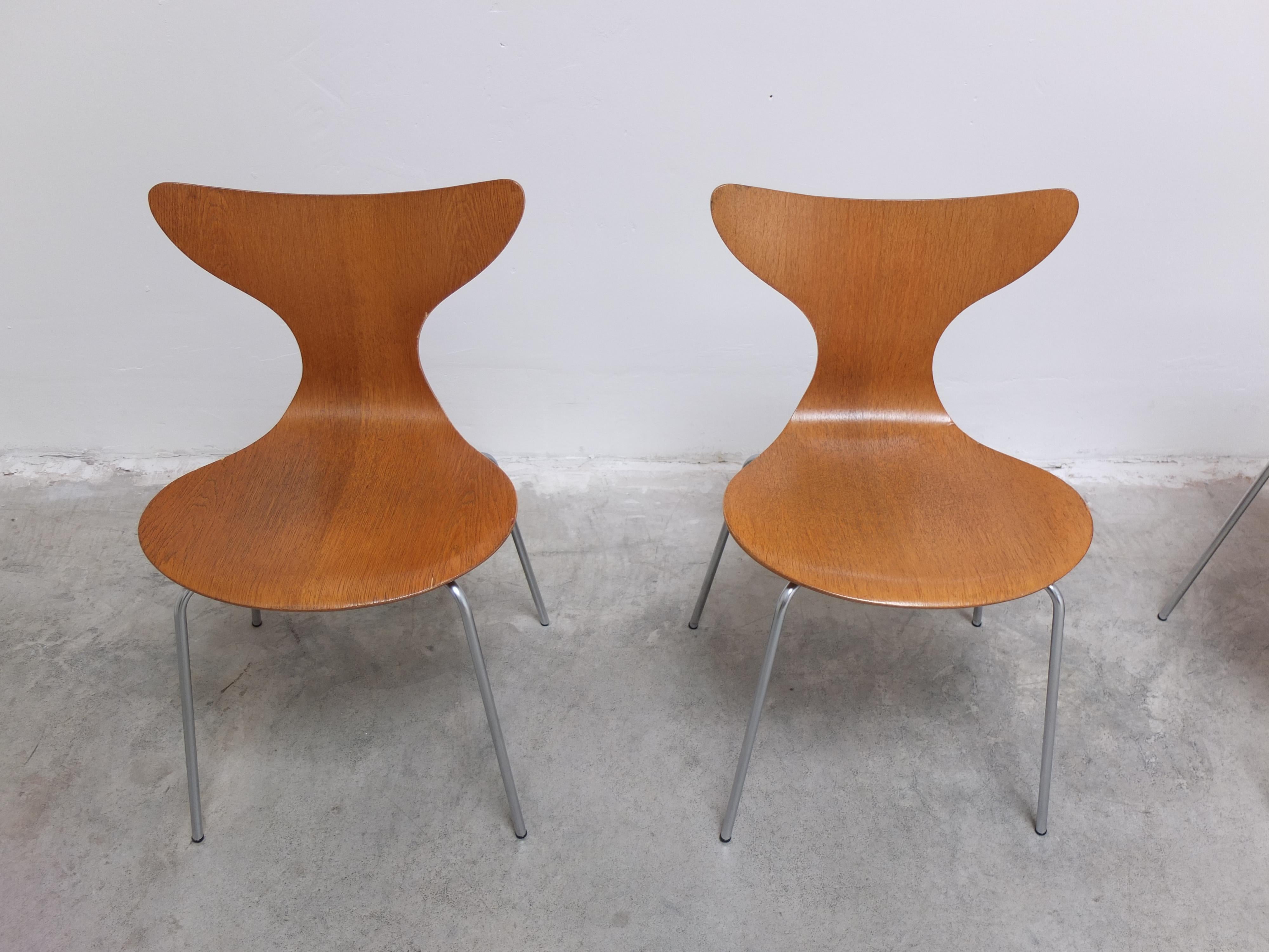 20ième siècle Ensemble de 4 chaises 