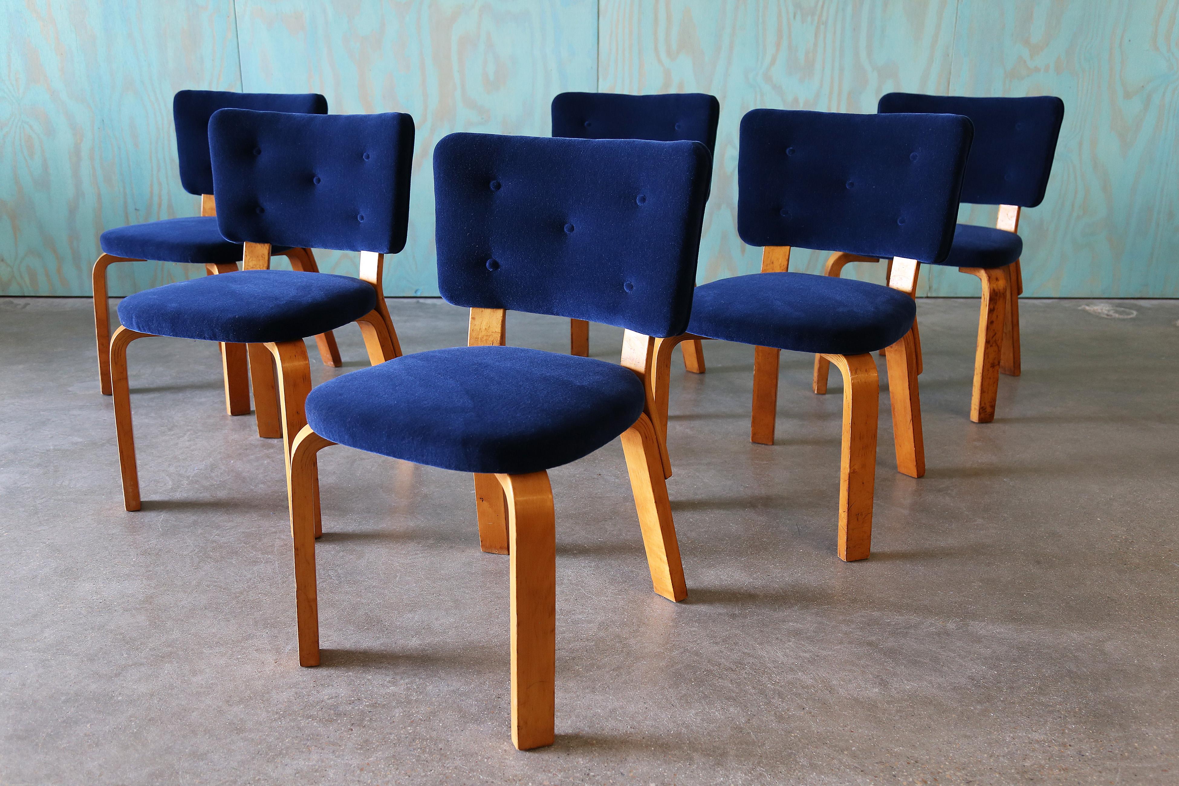 1ª Edición Juego de 6 sillas Alvar Aalto para FinSven Model 62, 1934 mediados del siglo XX en venta